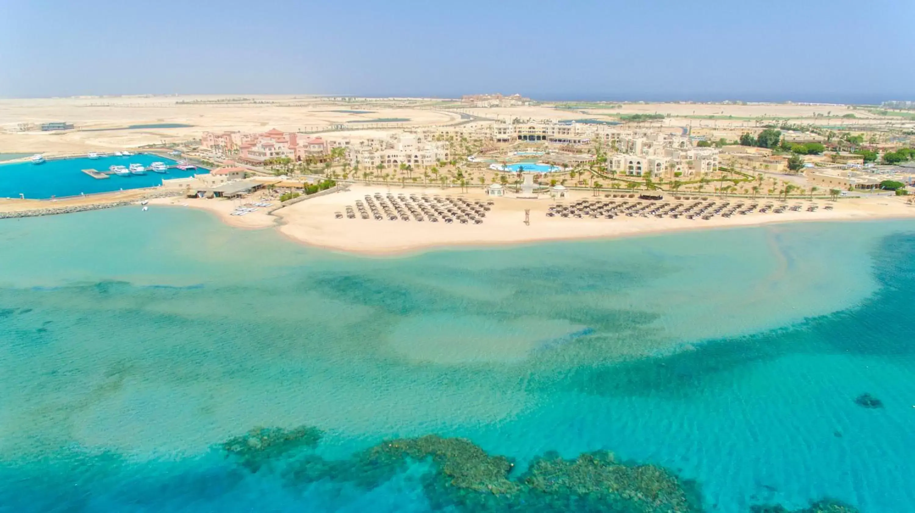 Beach, Bird's-eye View in Kempinski Hotel Soma Bay