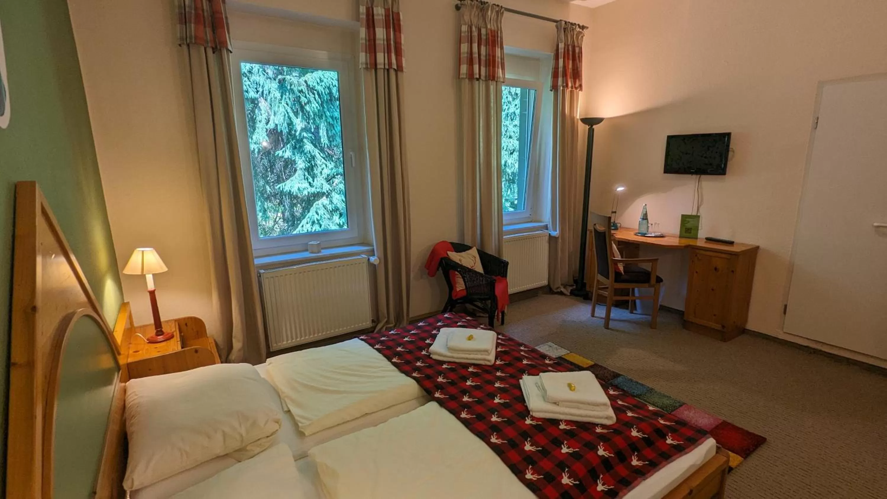 Photo of the whole room, Bed in Naturhotel Forsthaus