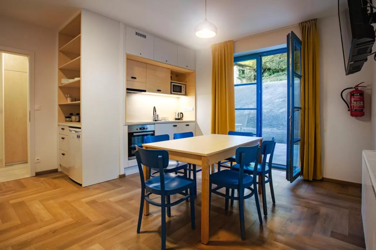 Kitchen or kitchenette in Hotel Edvard