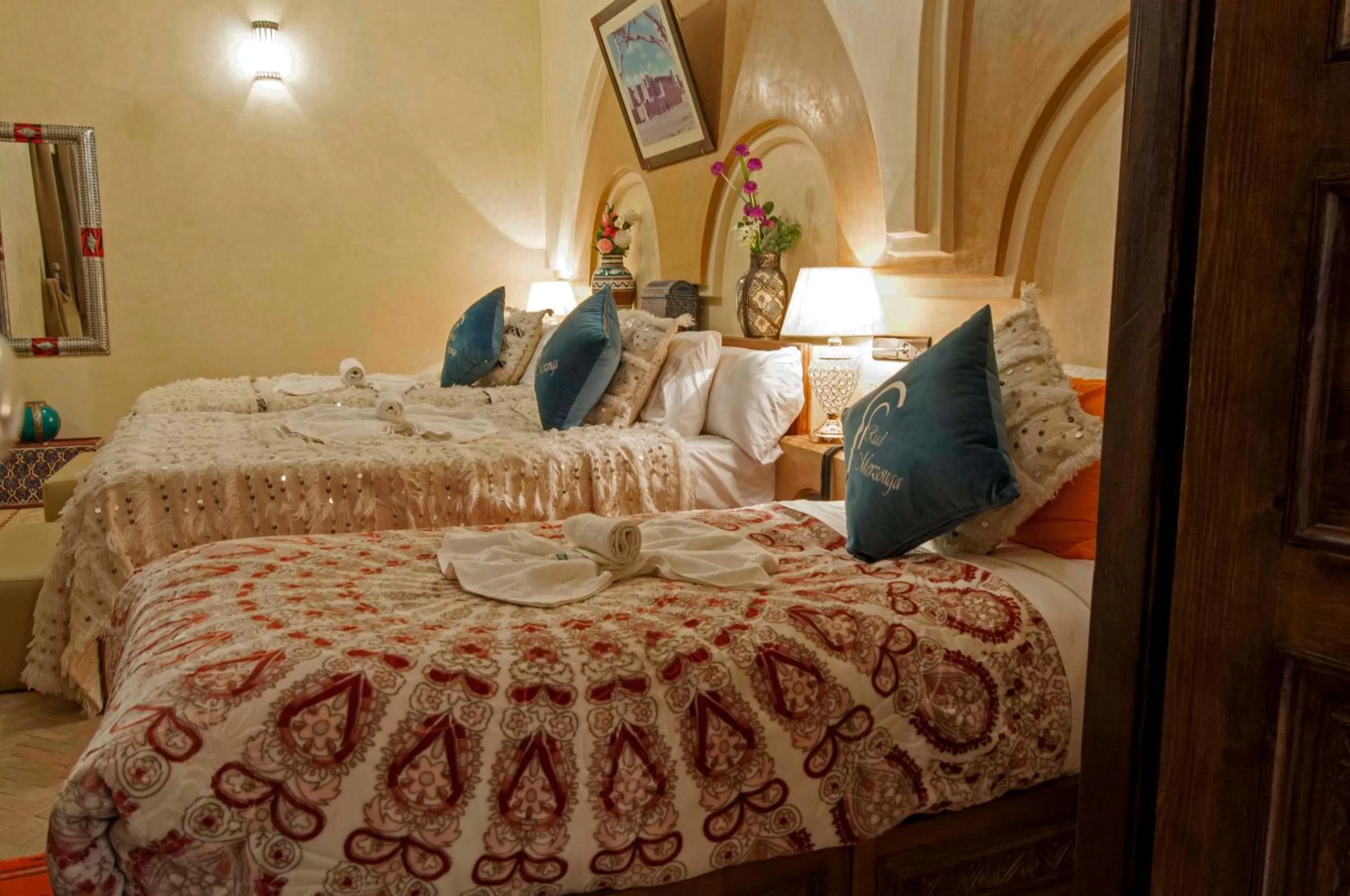 Bed in Riad Merzouga