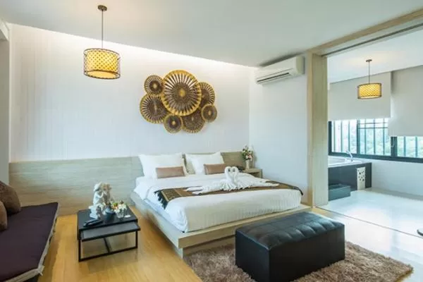 Bed in Panlaan Boutique Resort