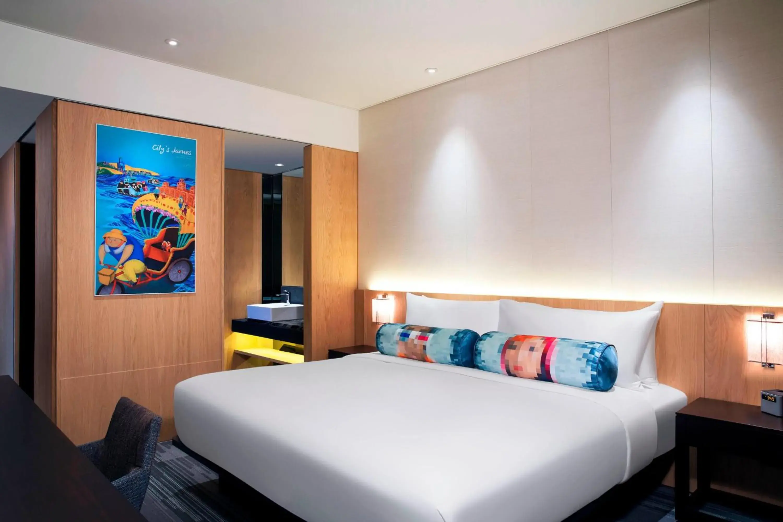 Photo of the whole room, Bed in Aloft Taipei Zhongshan