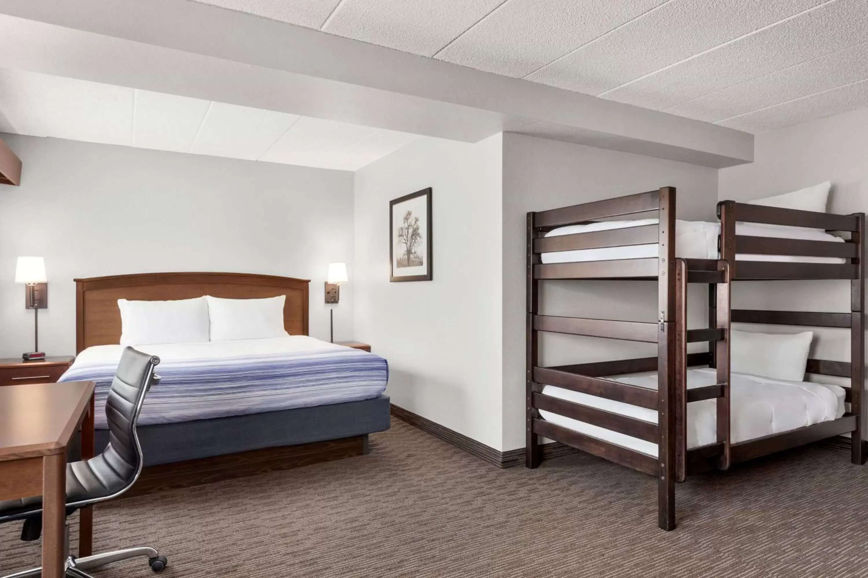 Bed in AmericInn by Wyndham Sauk Centre