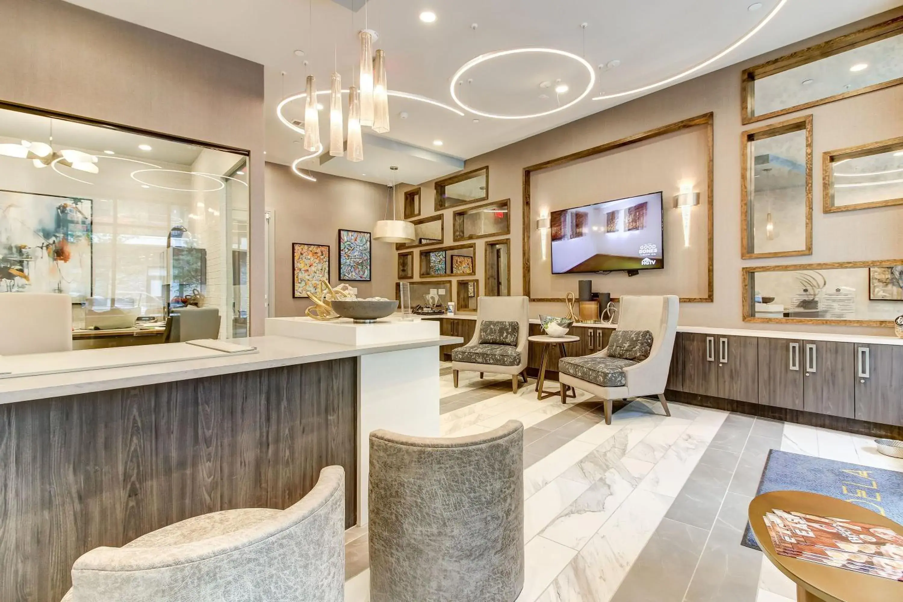 Lobby or reception in Sentral East Austin at 1614 E Sixth Lobby or reception in Sentral East Austin at 1614 E Sixth