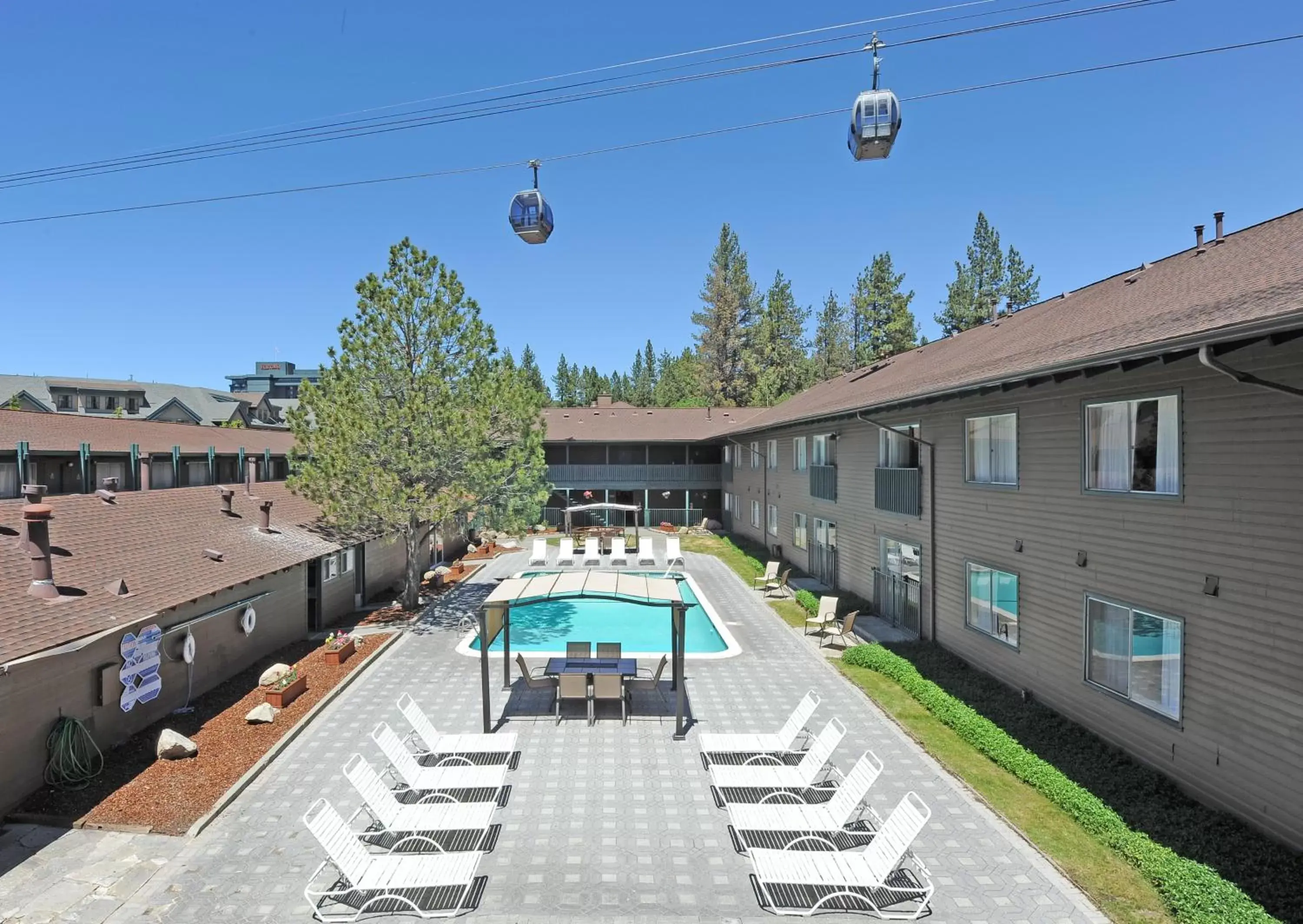 Pool view in Forest Suites Resort at the Heavenly Village Pool view in Forest Suites Resort at the Heavenly Village