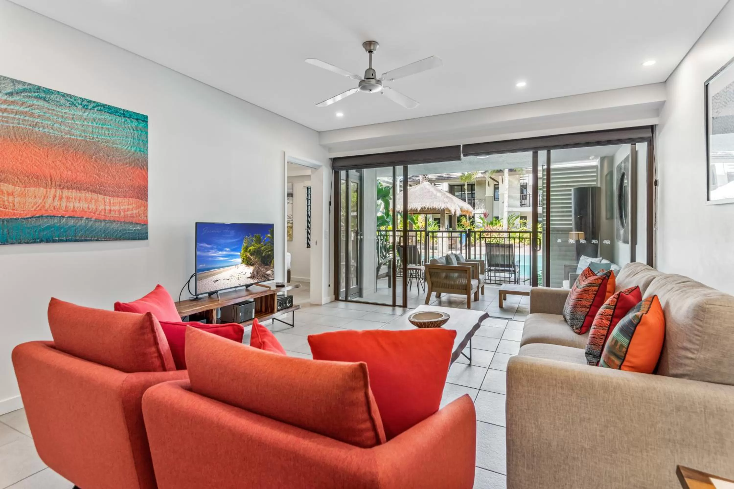 Seating Area in Port Douglas Private Apartments in Temple