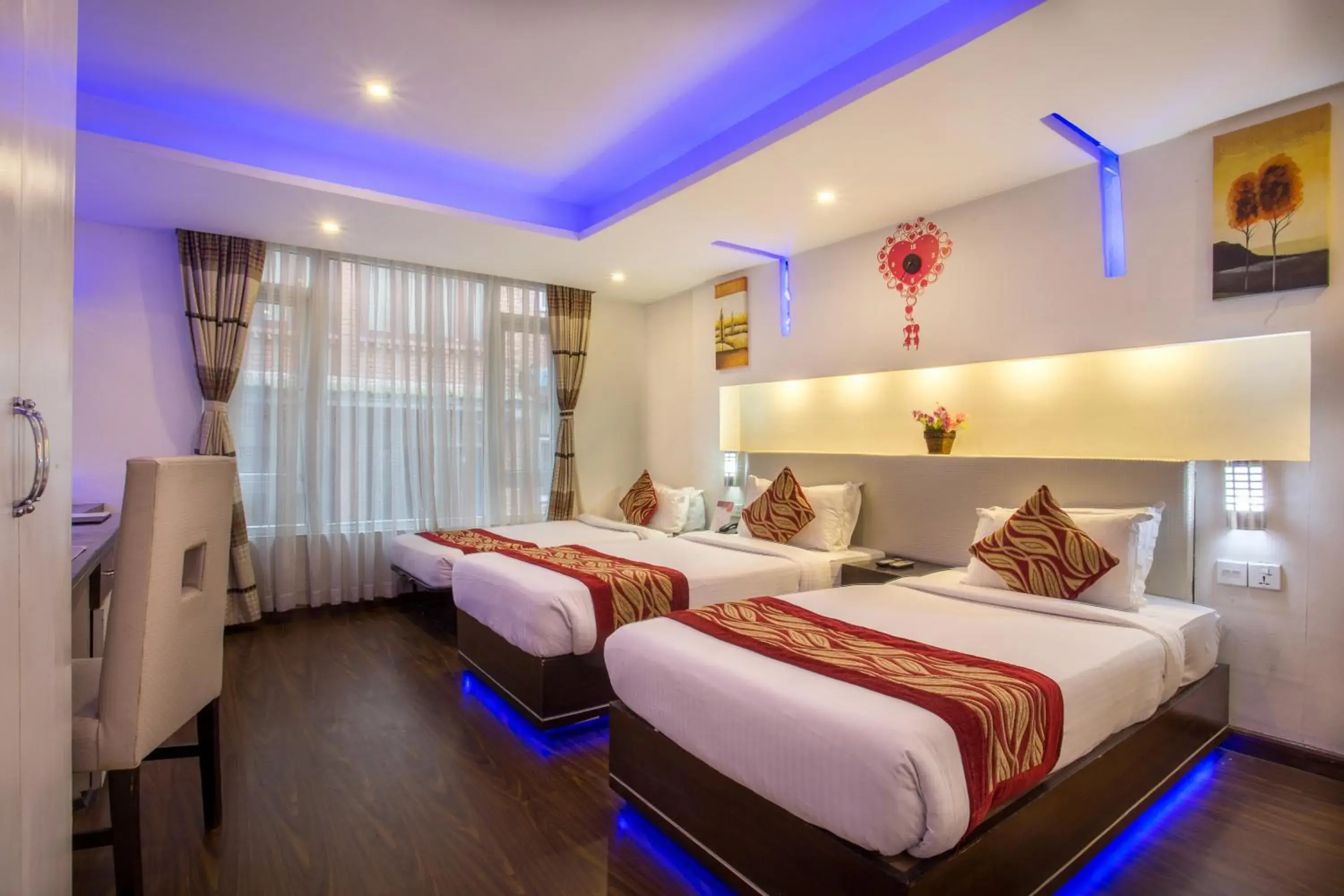 Photo of the whole room, Bed in Avataar Kathmandu Hotel
