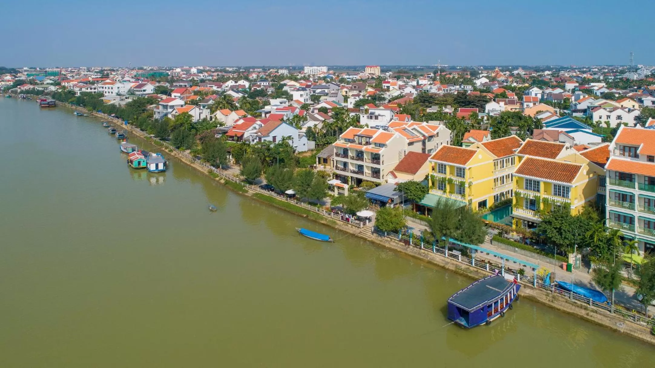 City view, Bird's-eye View in TRIPLE Riverside Villa Hotel HoiAn