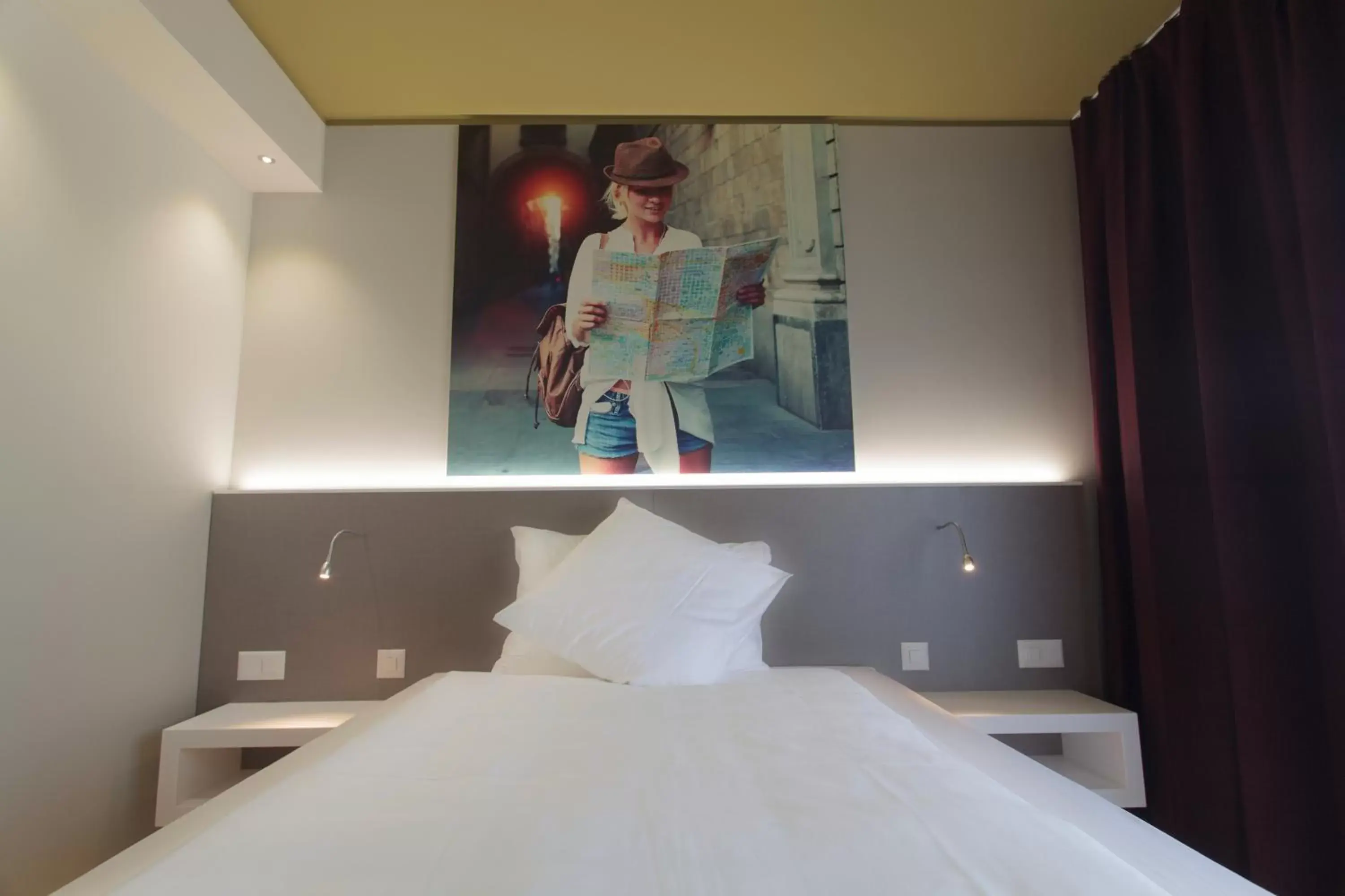 Bed, Room Photo in Hotel City Locarno