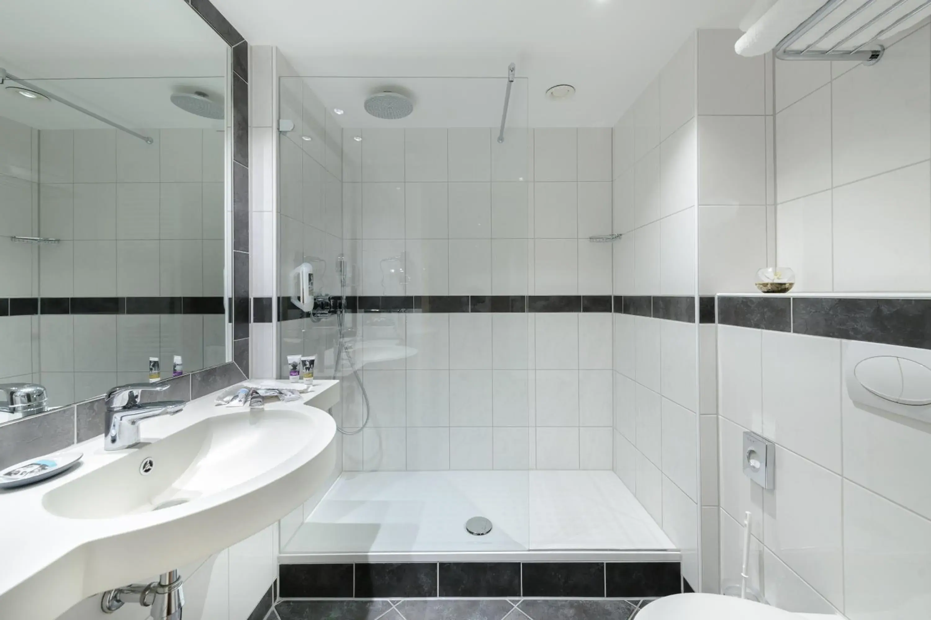 Shower, Bathroom in Mercure Hotel Saarbrücken City