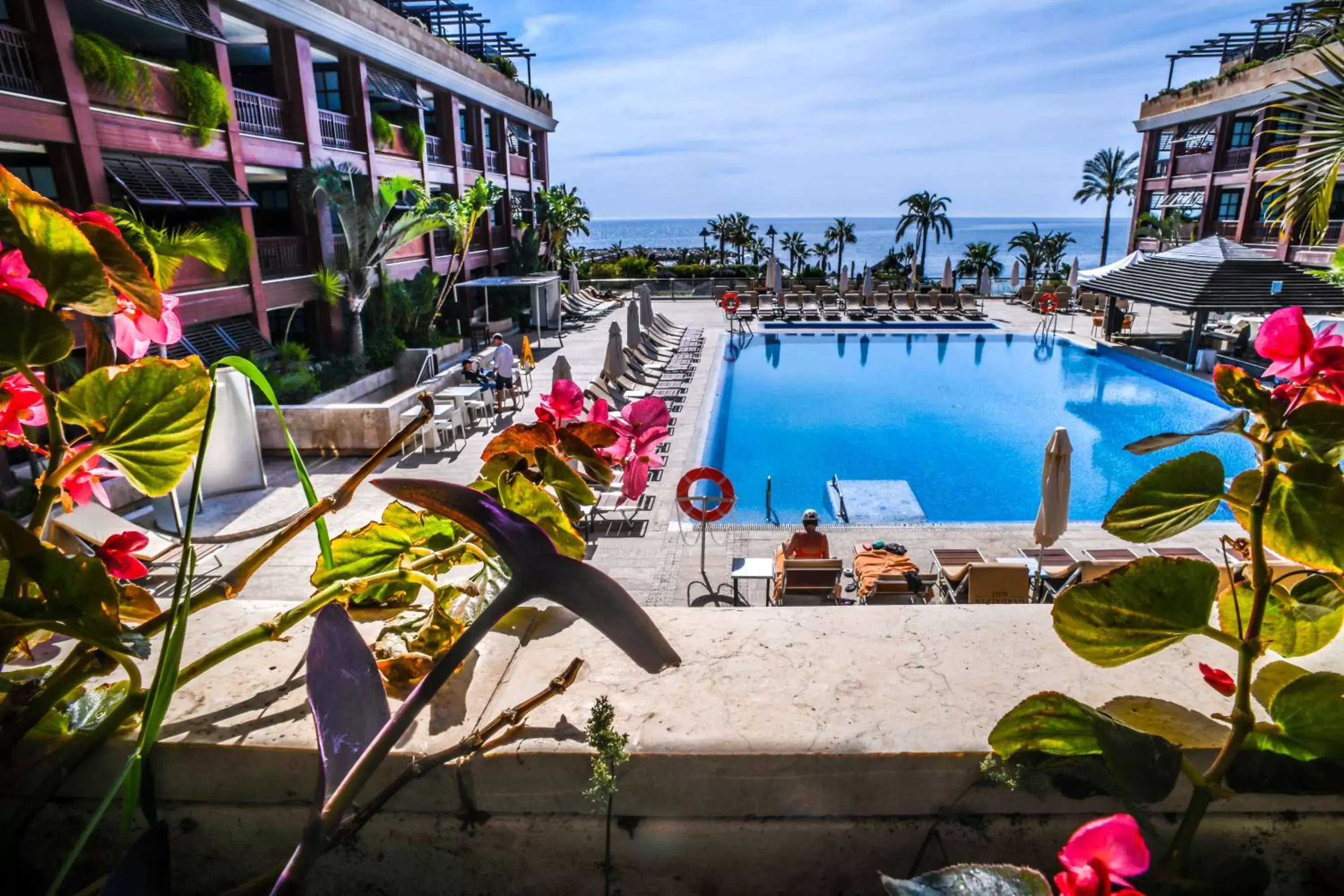 Balcony/Terrace, Pool View in Gran Hotel Guadalpín Banus