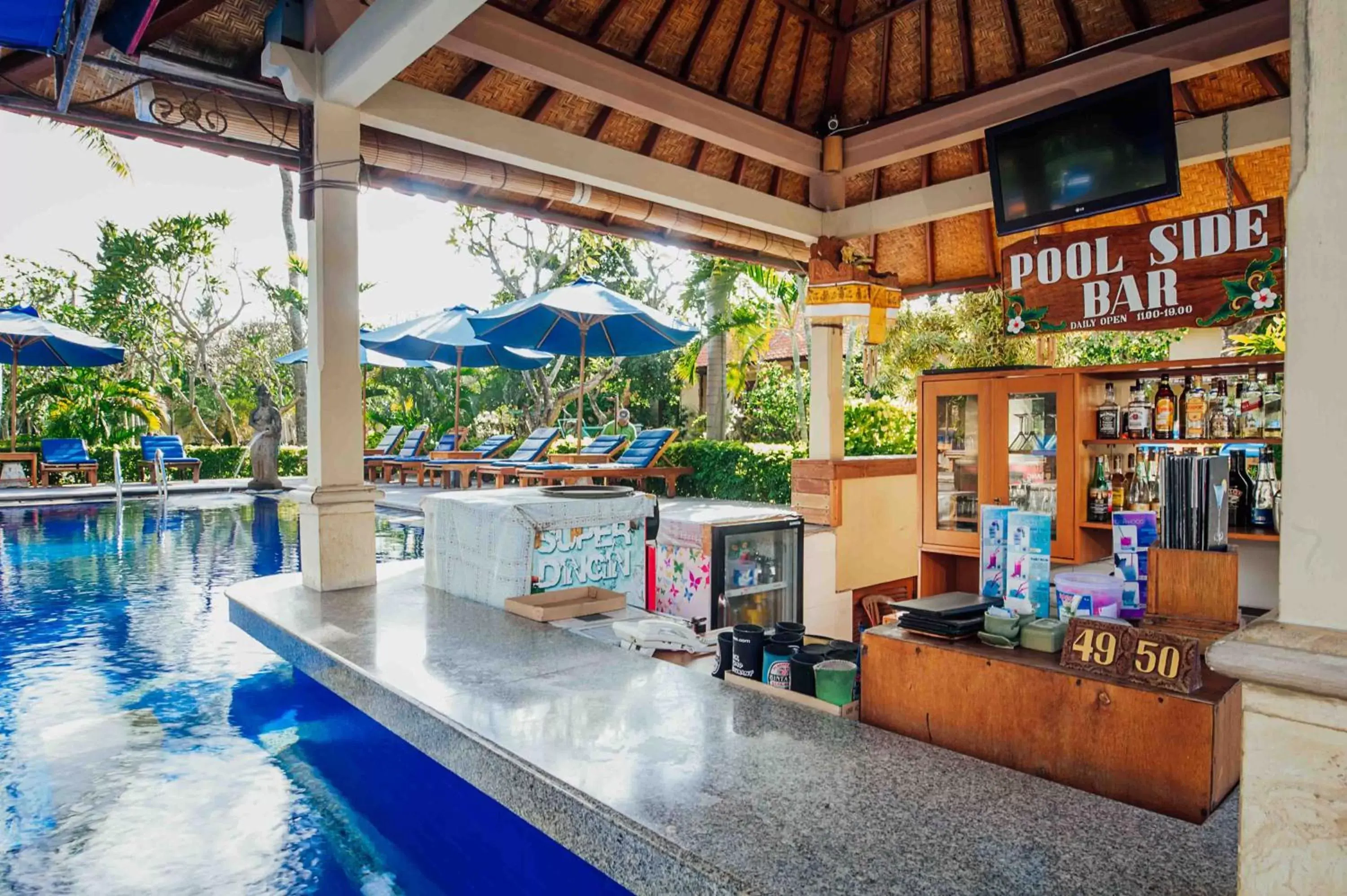 Pool view in Kuta Puri Bungalows, Villas and Resort