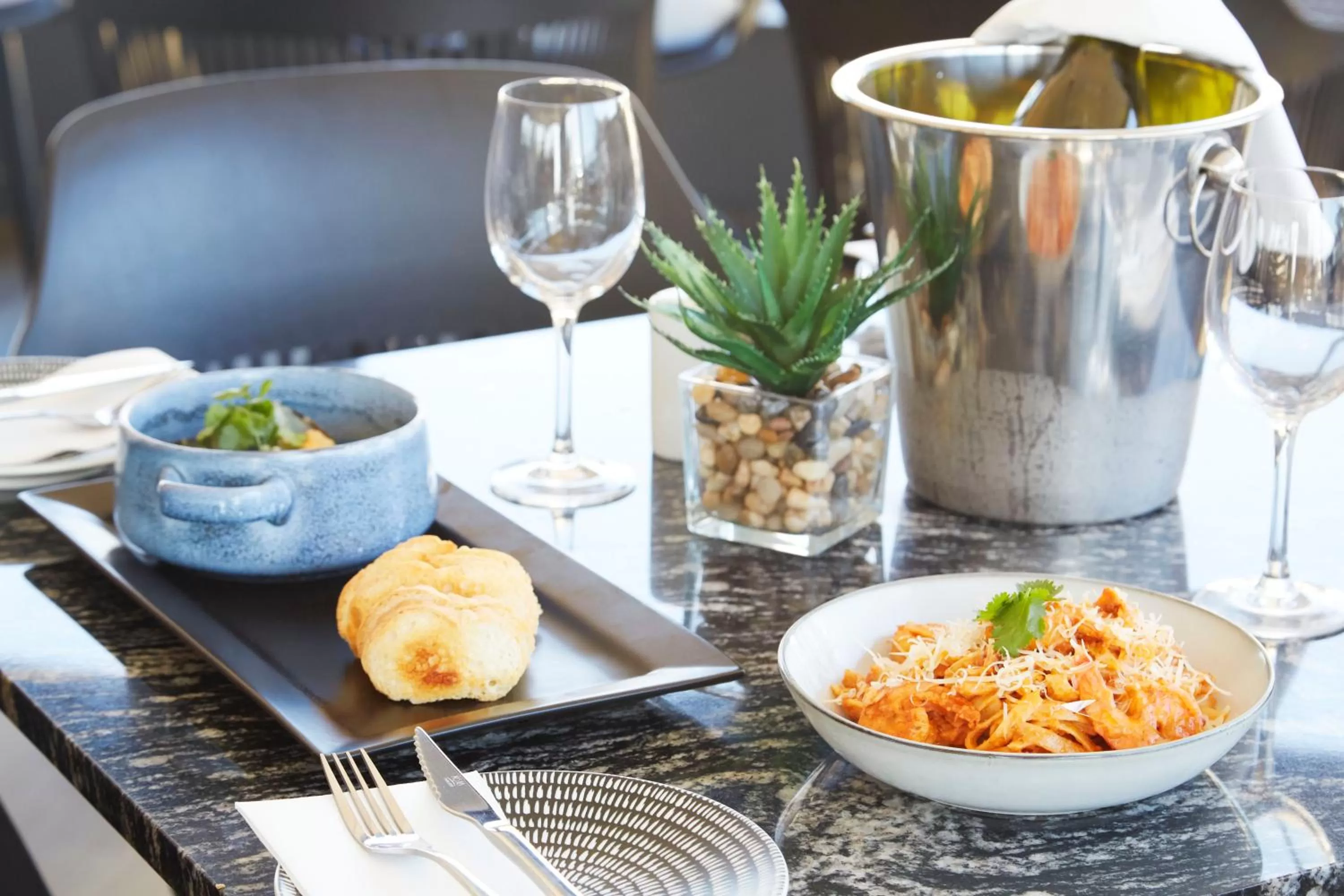 Food and drinks in The Hyde All Suite Hotel