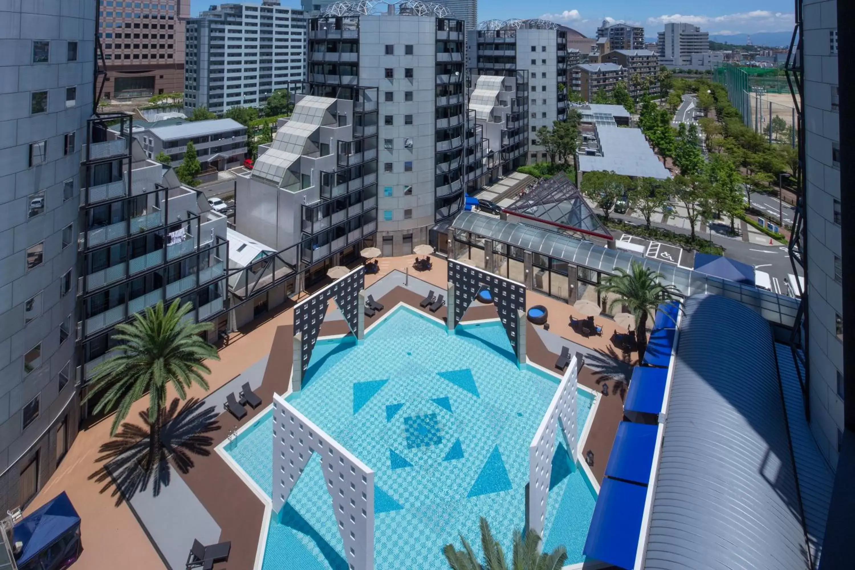 Pool View in The Residential Suites Fukuoka