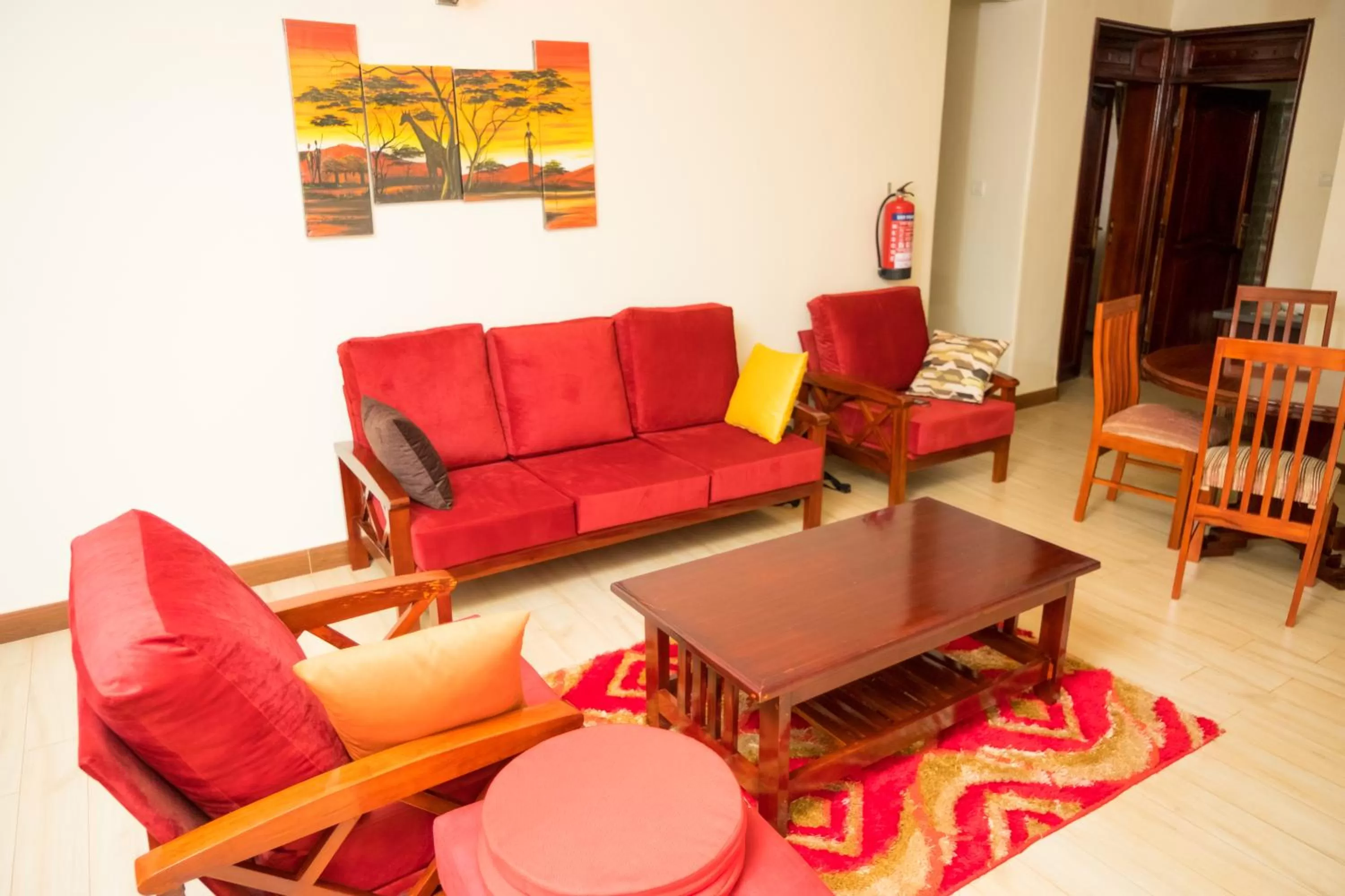 Living room, Seating Area in Kampala Suburbs Apartment