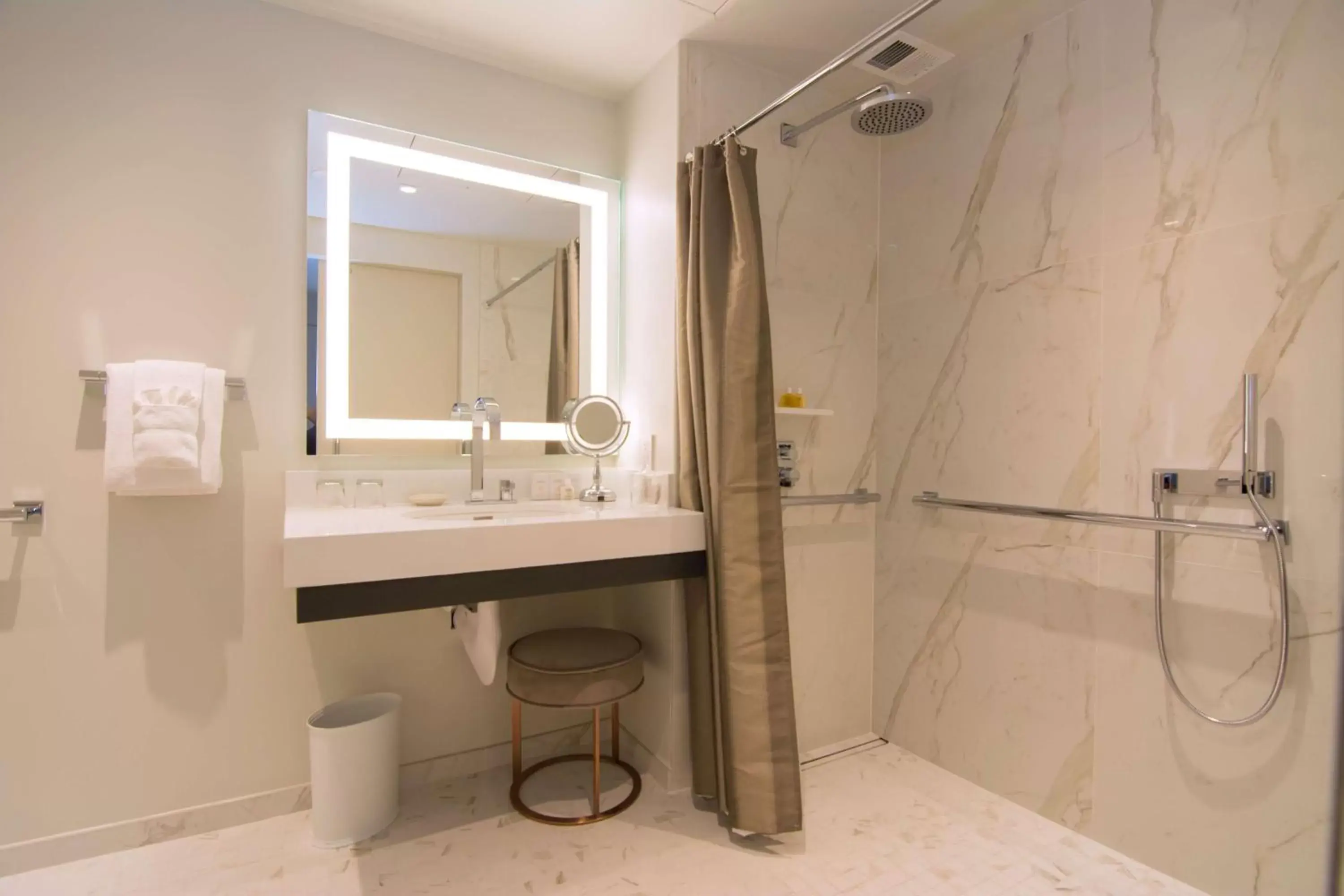 Shower, Bathroom in The Benson Portland, Curio Collection by Hilton