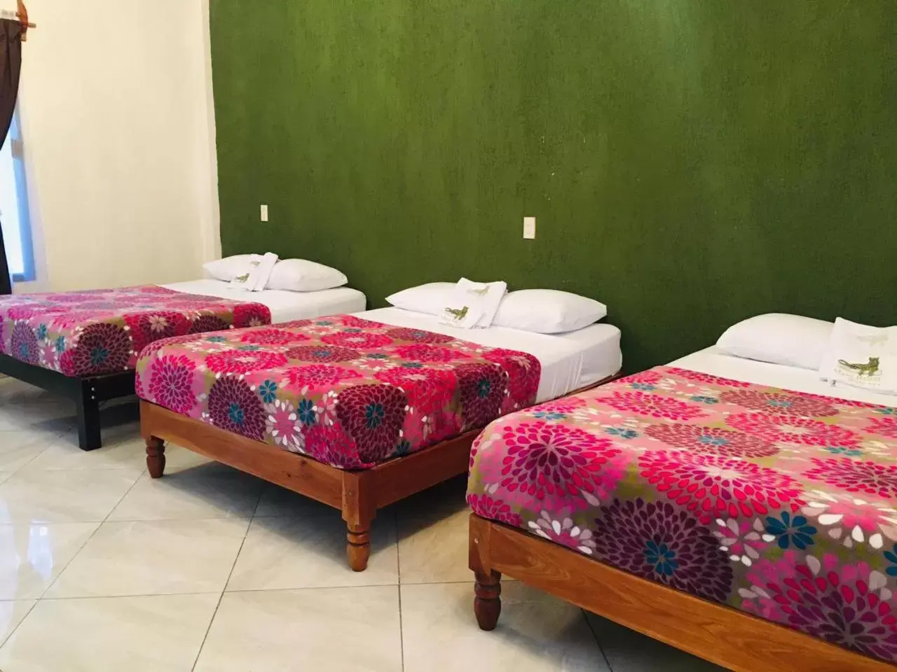 Bed in Hotel Maya Balam
