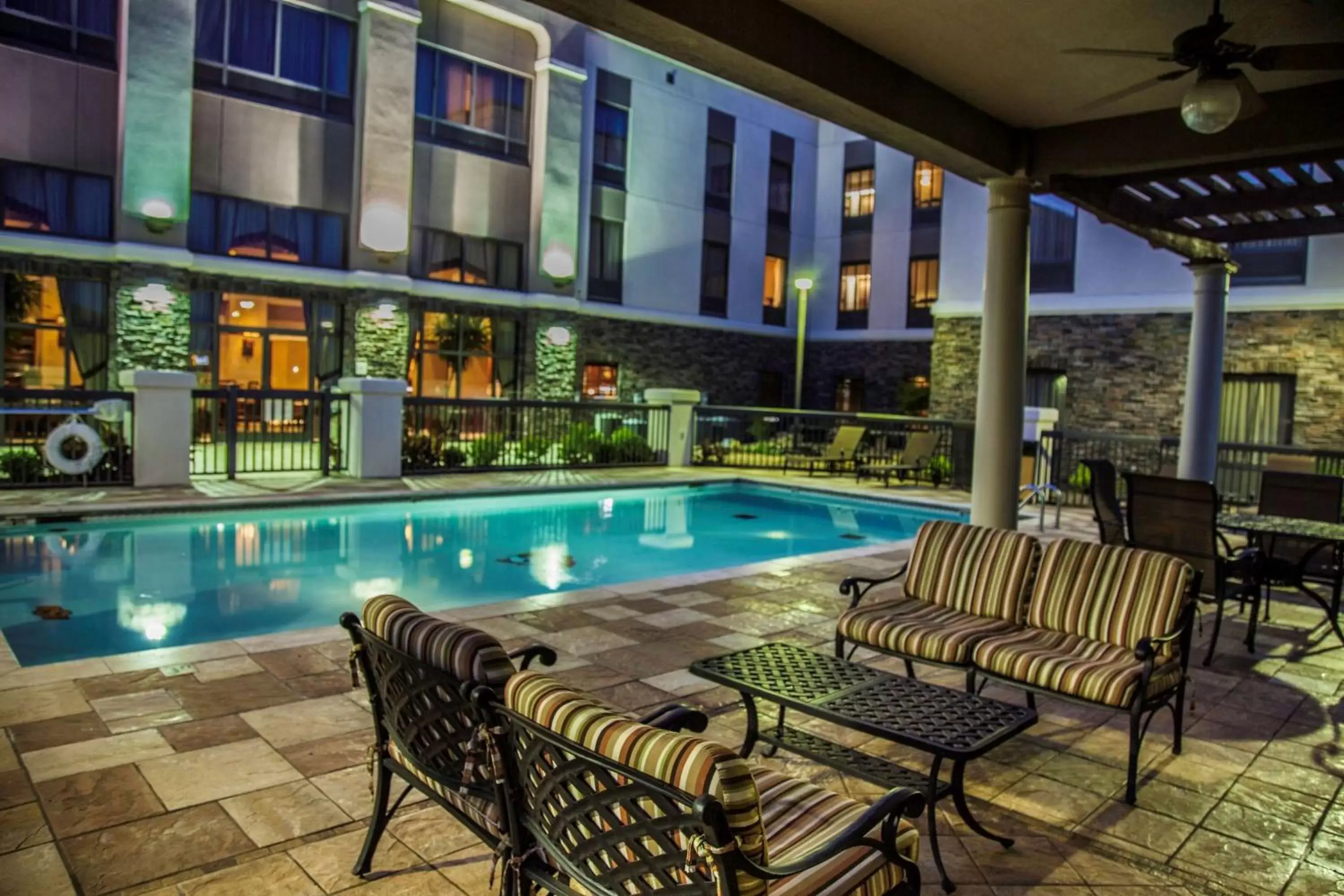 Patio, Swimming Pool in Hampton Inn & Suites Stillwater
