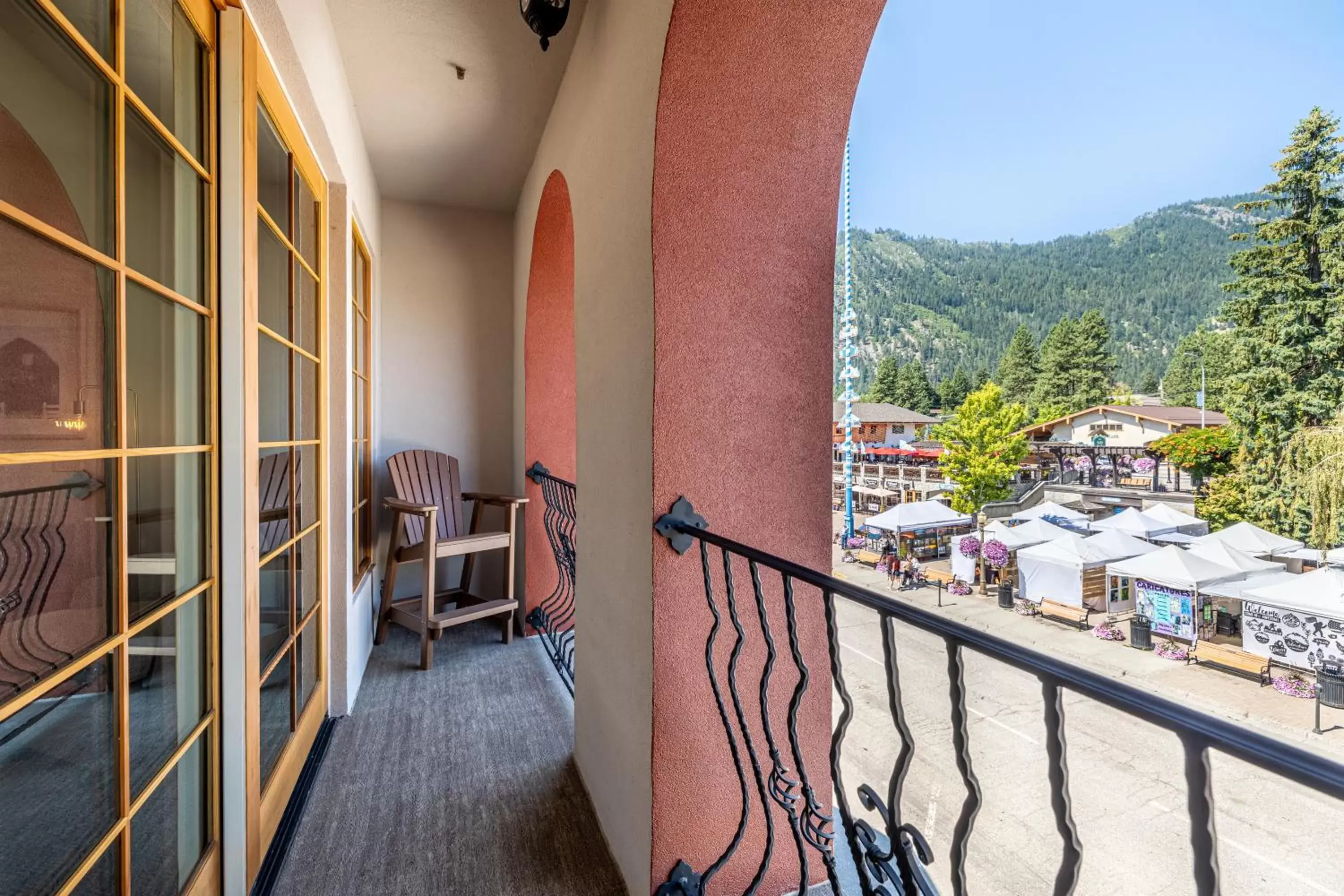 View (from property/room), Balcony/Terrace in Alpen Dorf Pension
