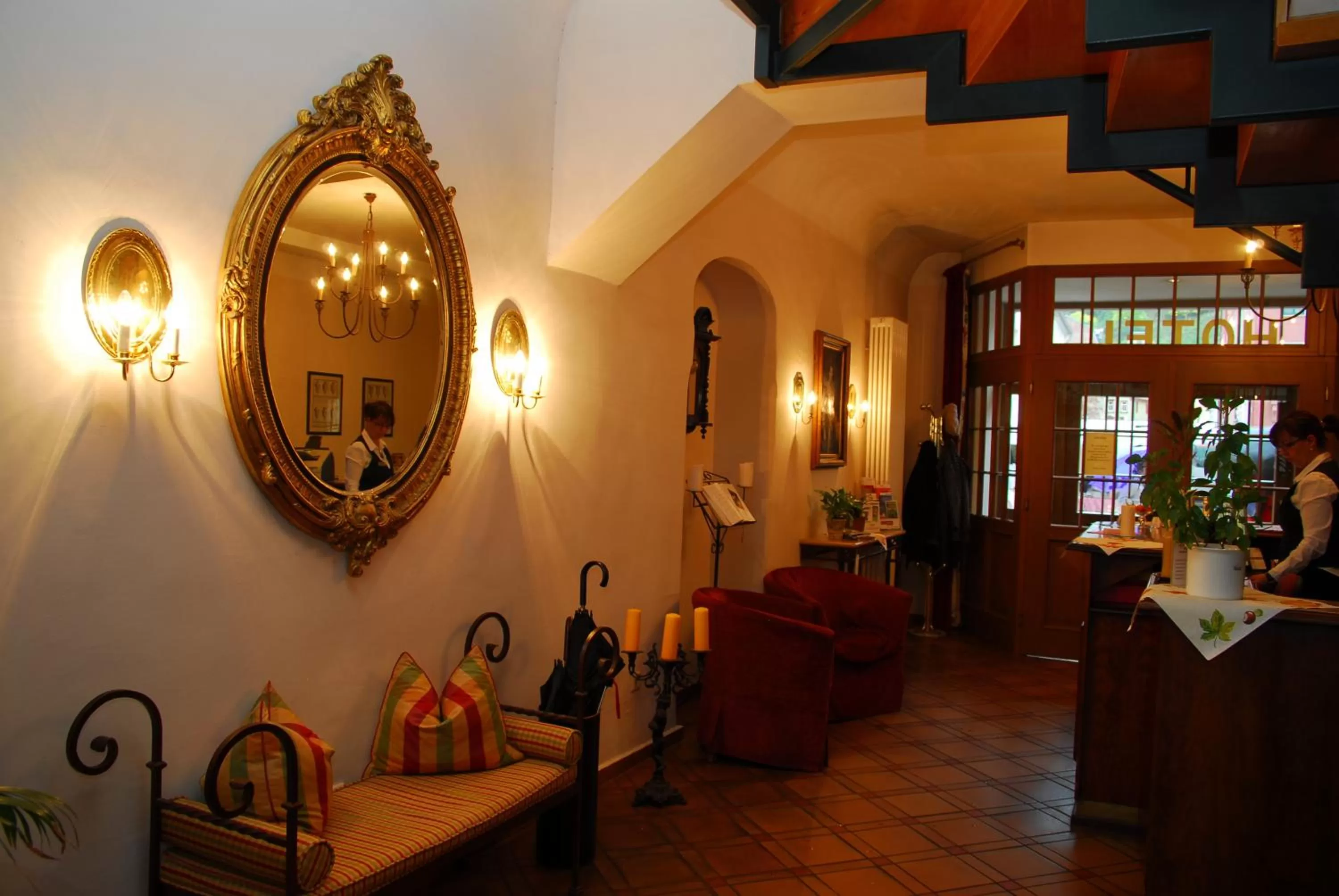 Lobby or reception in Hotel Adler