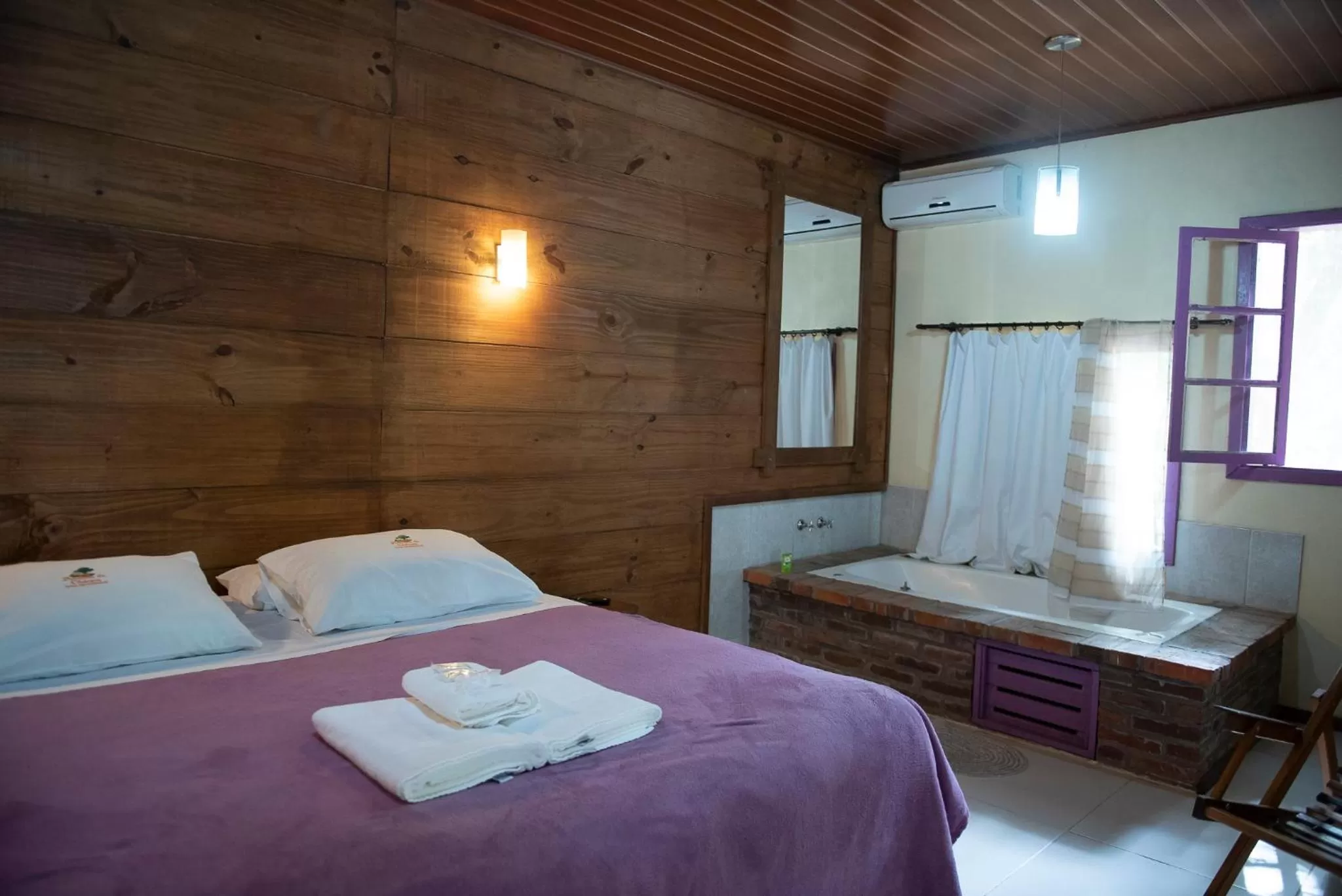 Bed in Pousada da Chacara