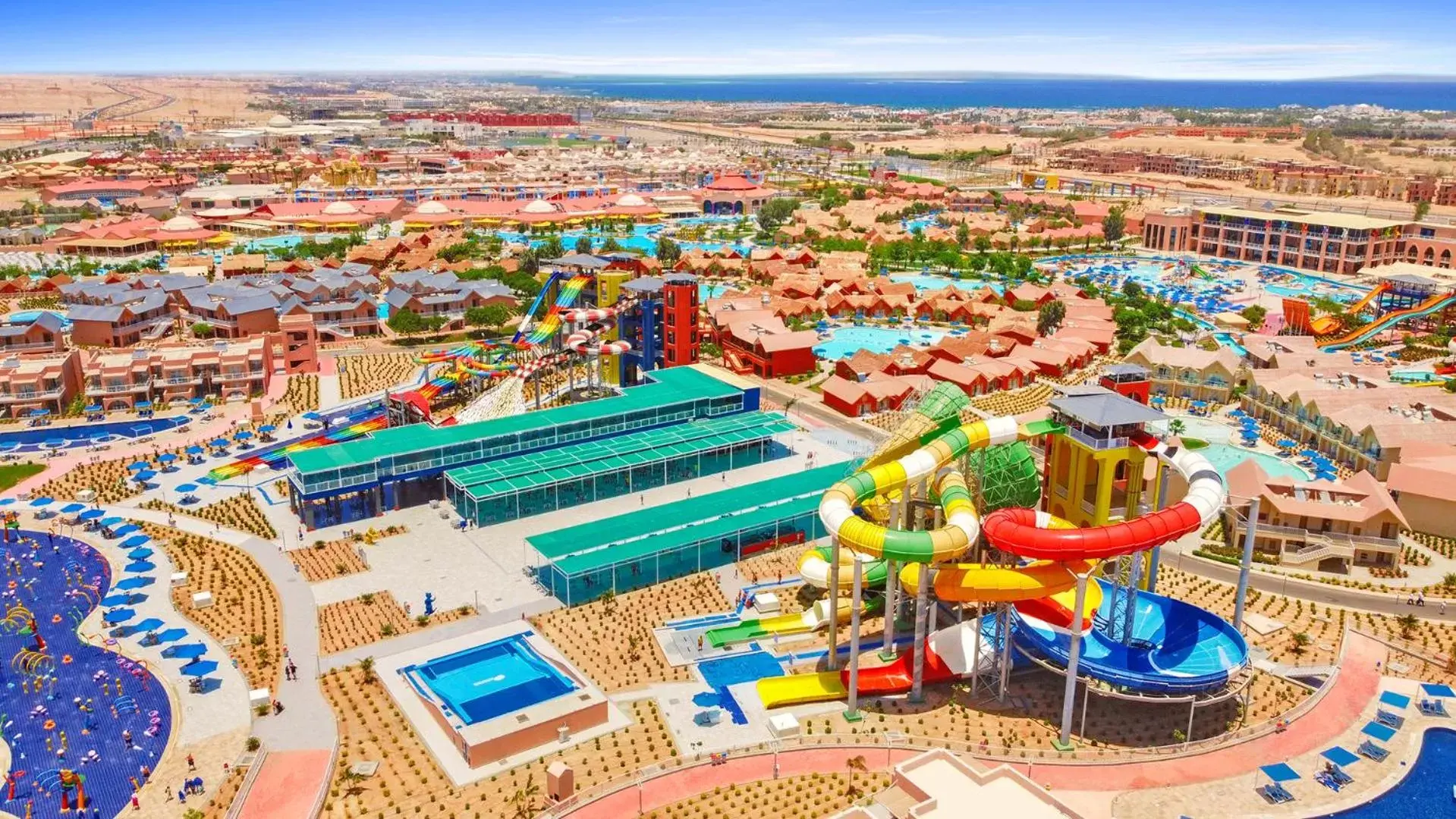 Bird's eye view, Bird's-eye View in Pickalbatros Jungle Aqua Park - Neverland Hurghada