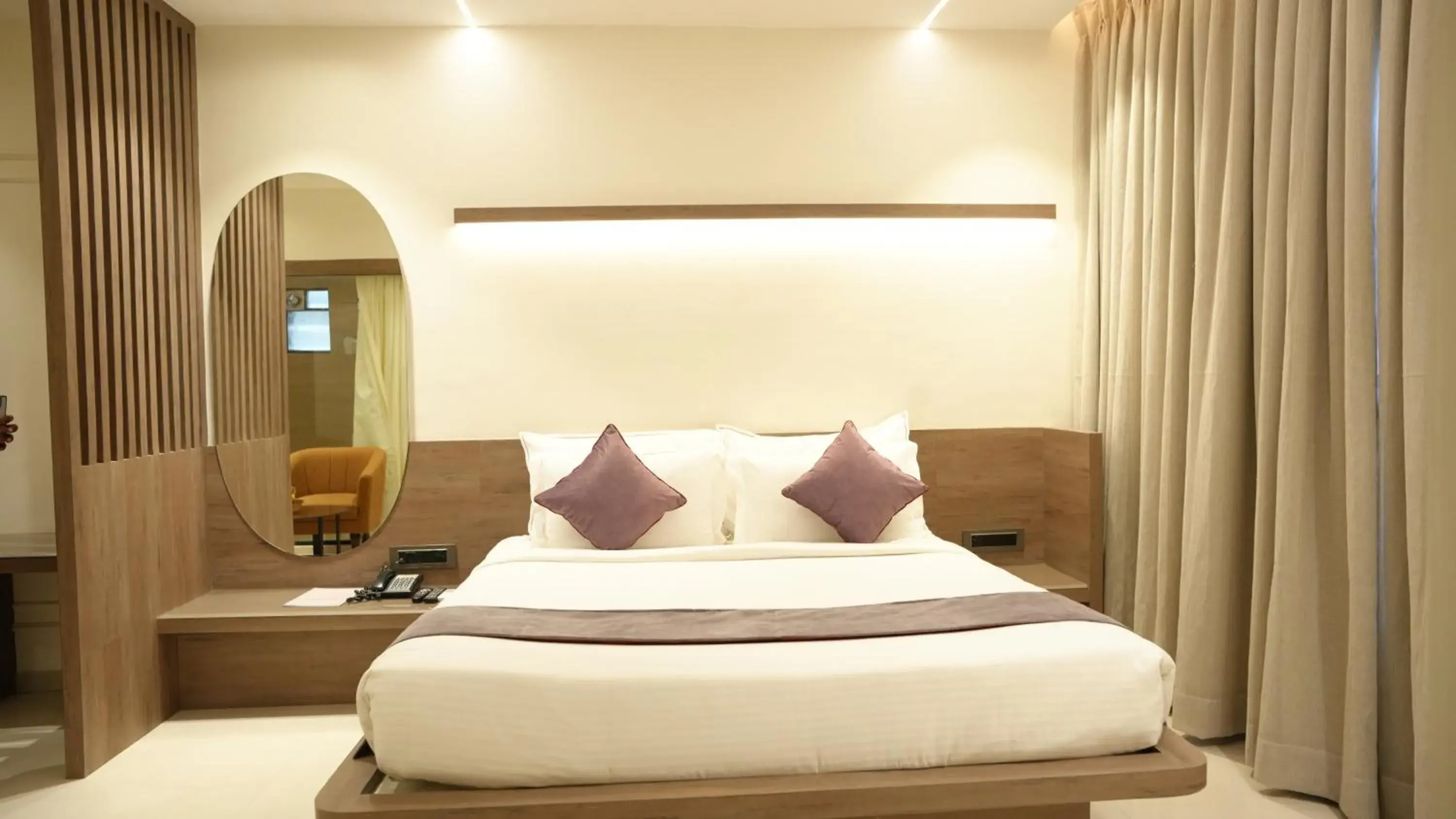 Bed in Jivanta Hotel [Shirdi]