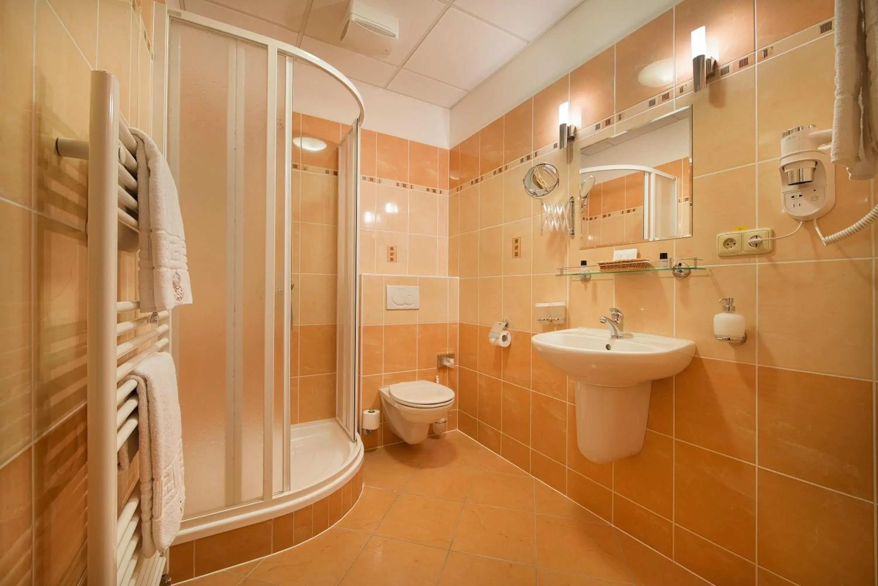 Shower, Bathroom in Hotel Podhrad