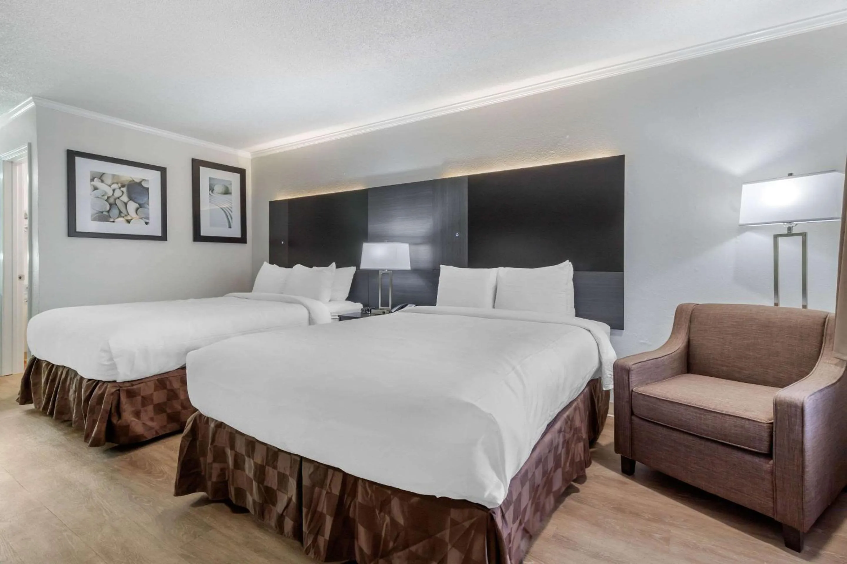 Photo of the whole room, Bed in Suburban Studios at the University