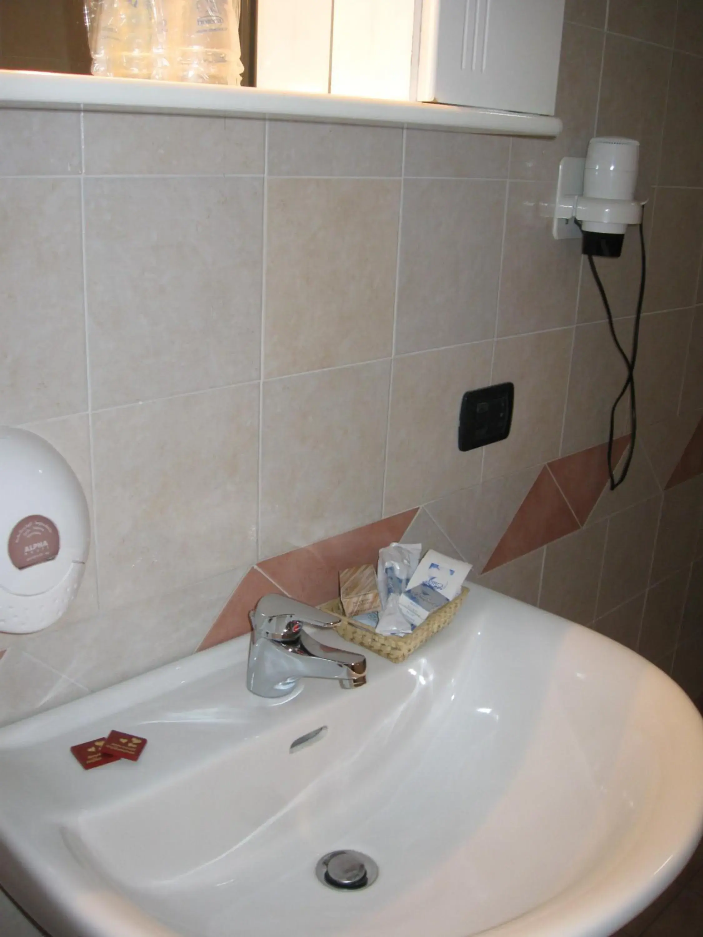 Decorative detail, Bathroom in Hotel Caporal