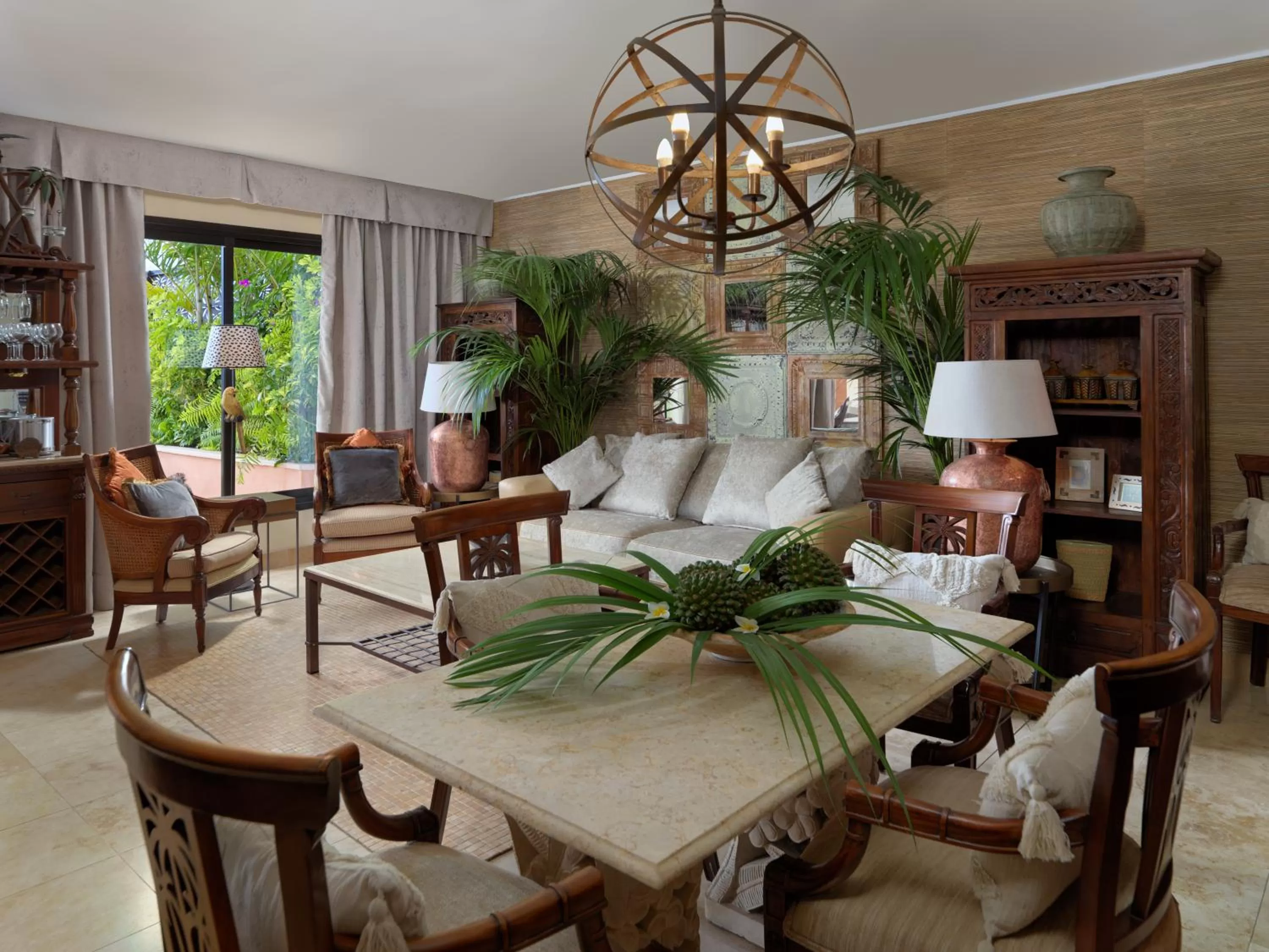 Living room in Royal Garden Villas, Luxury Hotel