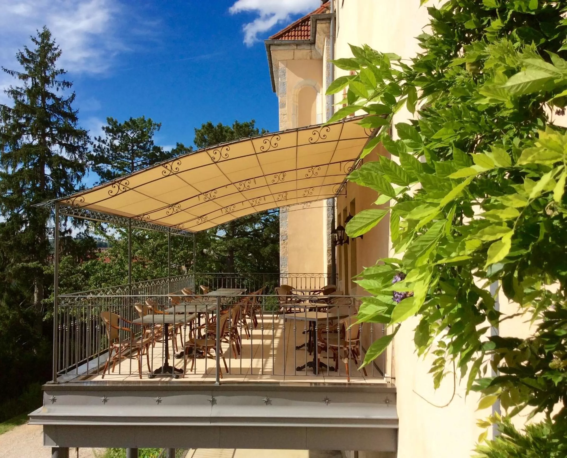 Balcony/Terrace in Hôtel Restaurant Spa Le Sauvage