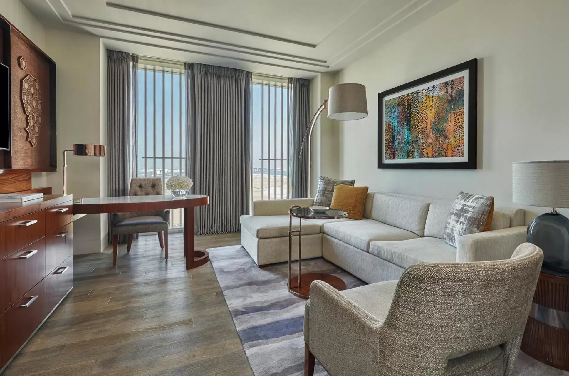 Living room, Seating Area in Four Seasons Hotel Abu Dhabi at Al Maryah Island
