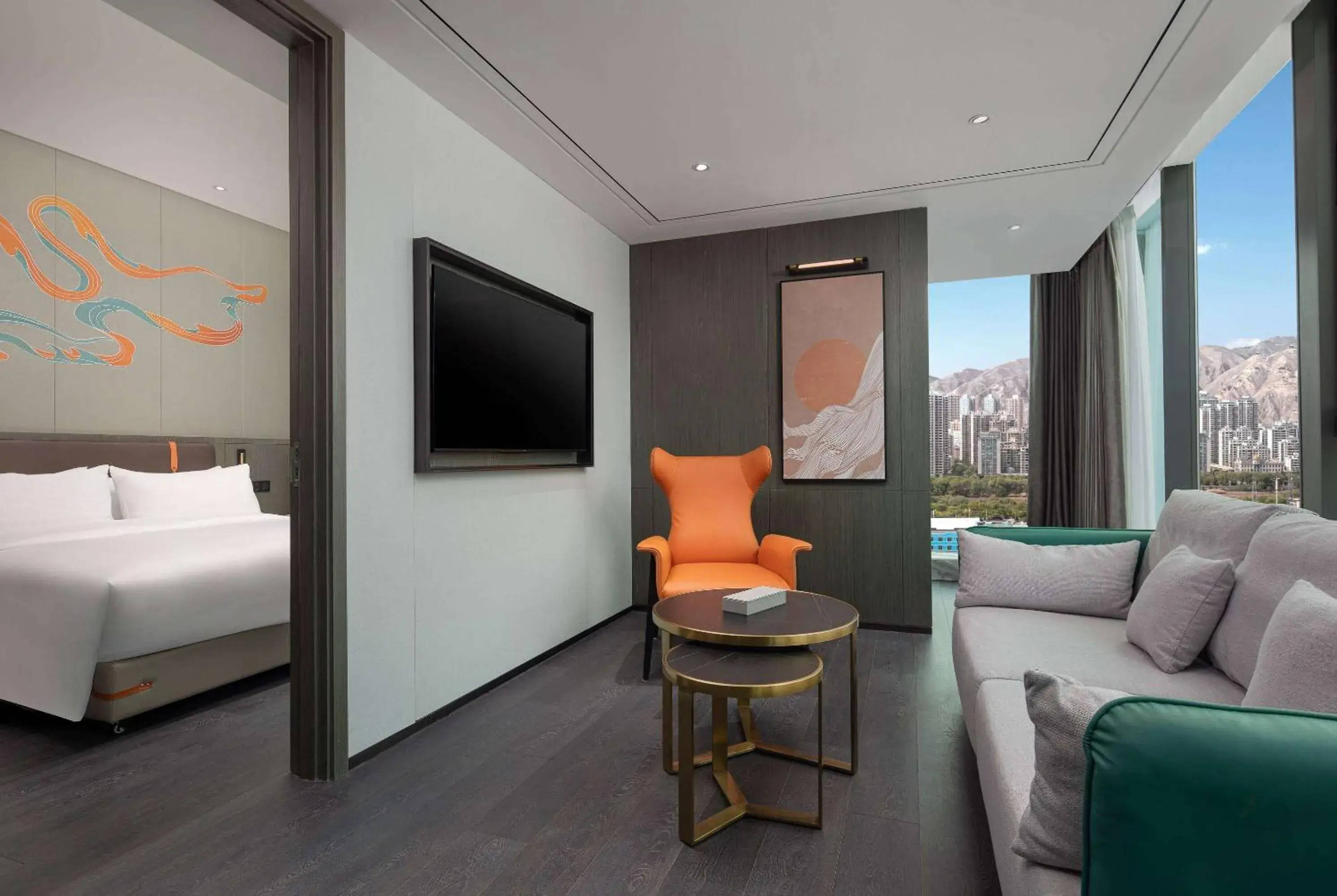 Photo of the whole room, Bed in Wyndham Garden Lanzhou West Railway Station Photo of the whole room, Bed in Wyndham Garden Lanzhou West Railway Station