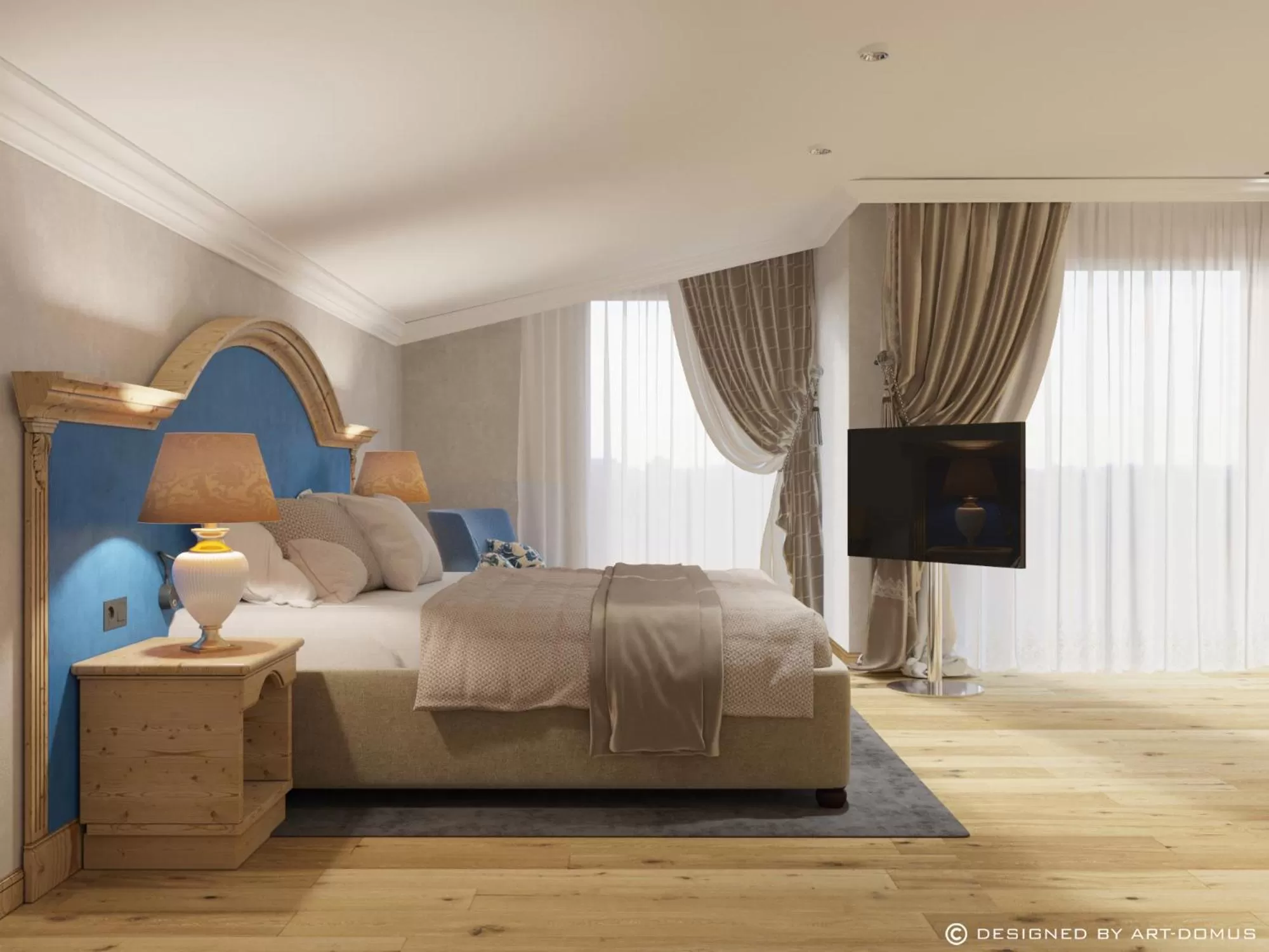 Bedroom, Bed in Hotel Sassongher