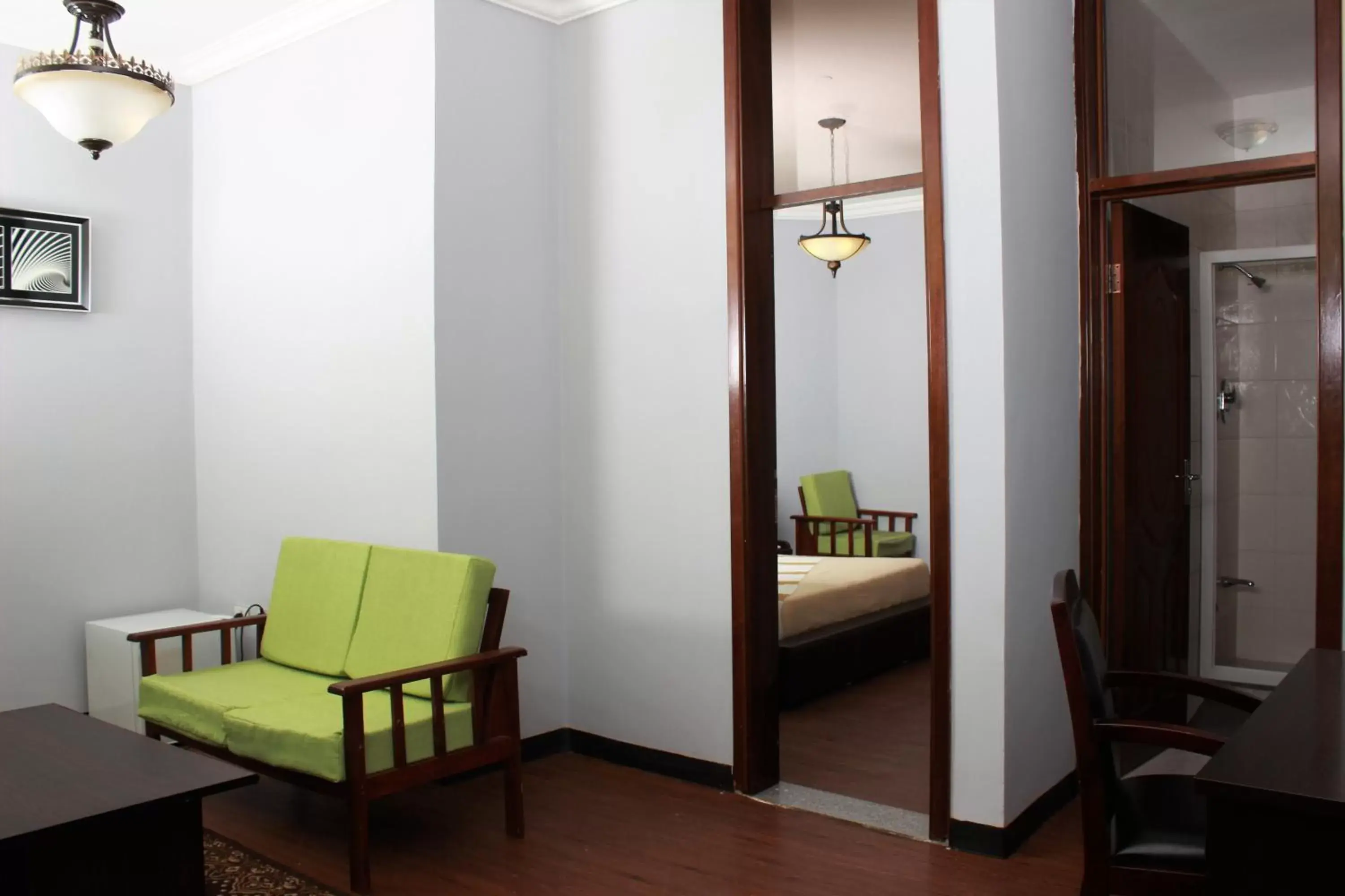 Living room, Bed in Hotel Lobelia Living room, Bed in Hotel Lobelia