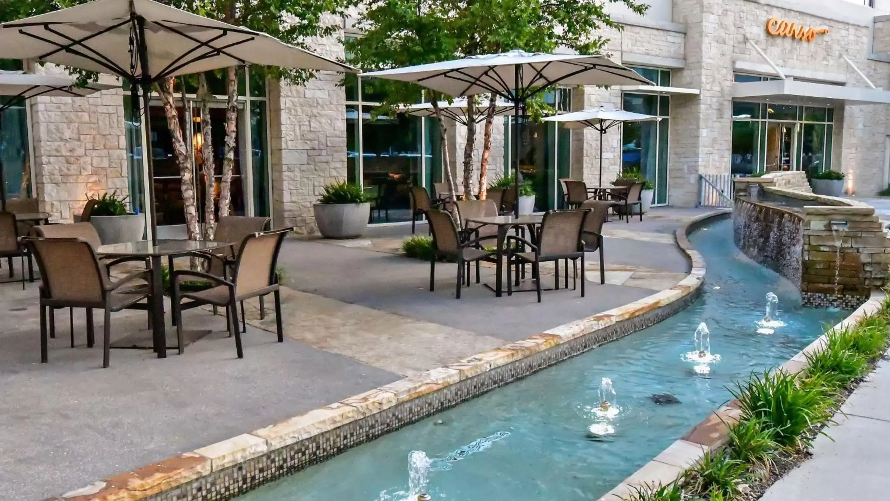 Patio, Swimming Pool in Hilton Dallas/Plano Granite Park