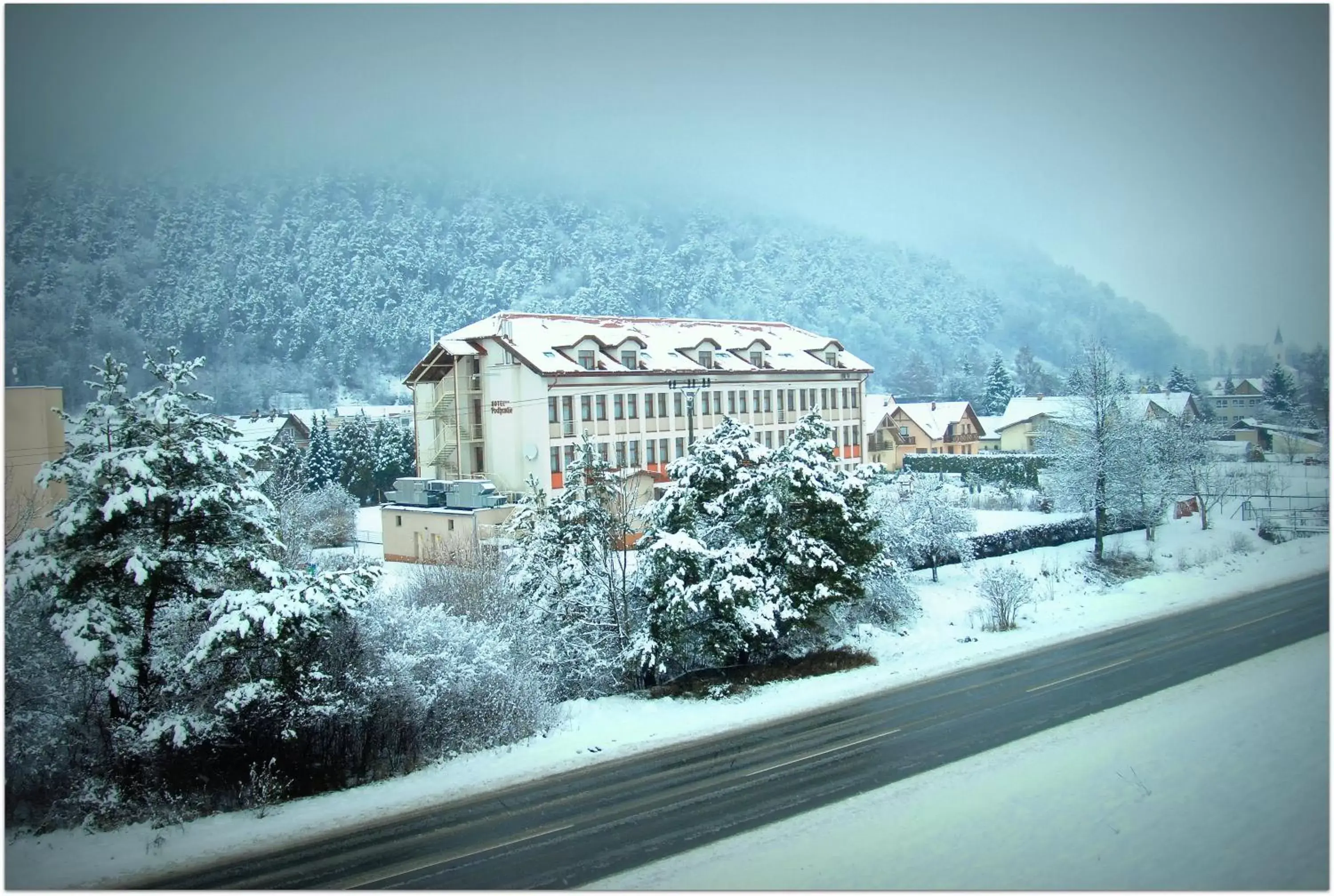 Property building, Winter in Hotel Podhradie