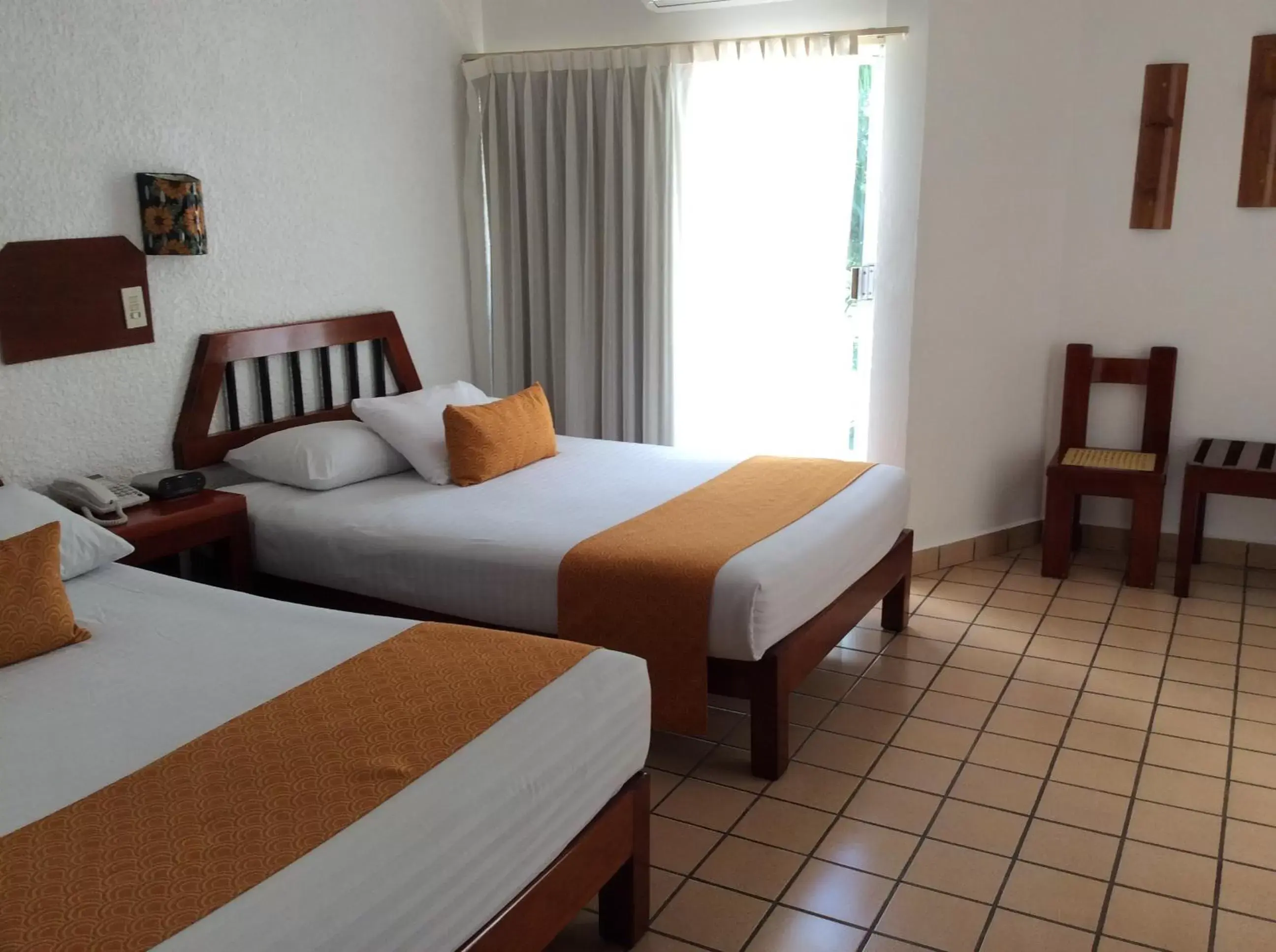 Day, Bed in Hotel Maya Palenque