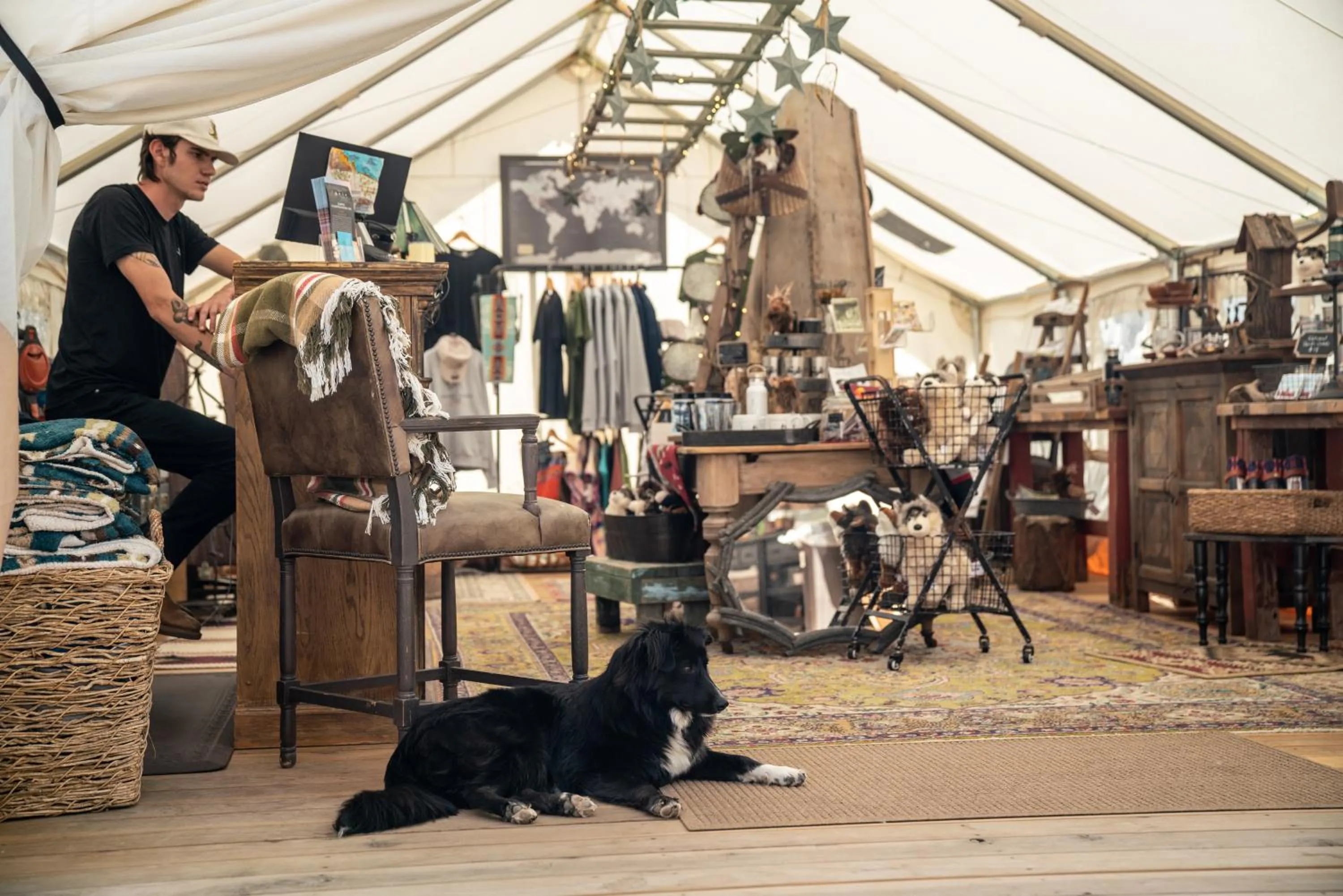 People in Dreamcatcher Tipi Hotel