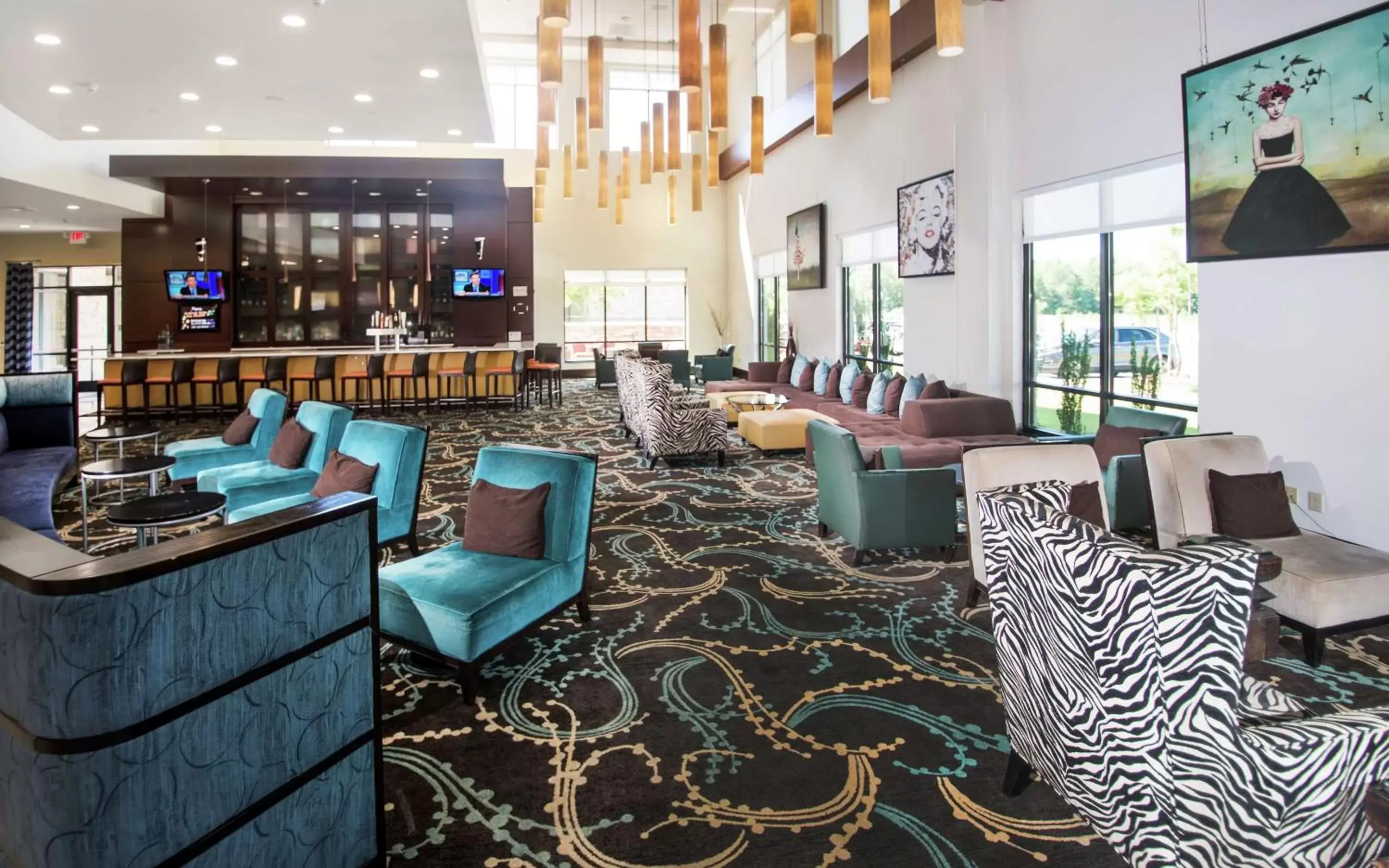 Lobby or reception, Restaurant/Places to Eat in Embassy Suites by Hilton Fayetteville Fort Bragg