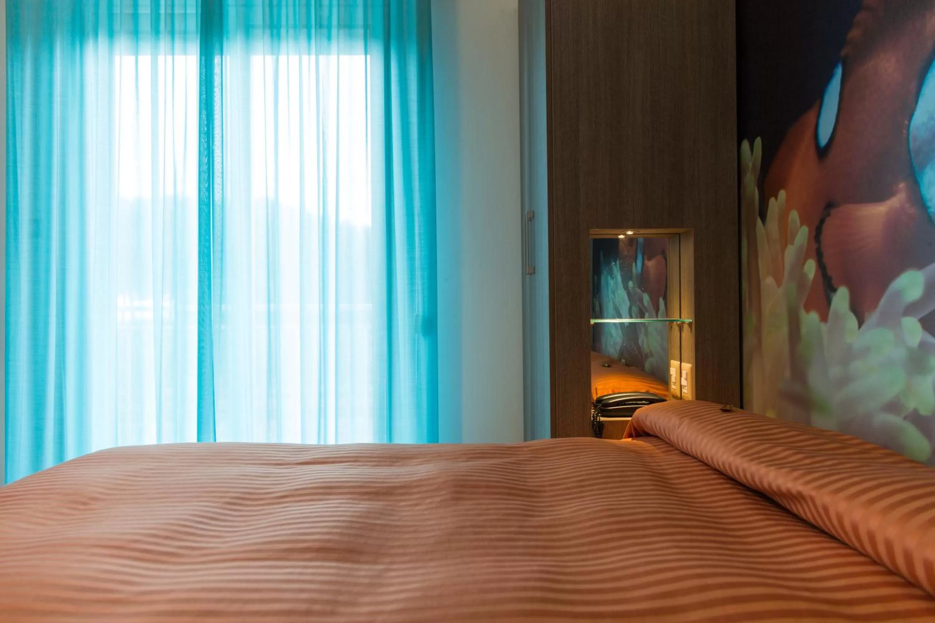 Decorative detail, Bed in Hotel Miramare