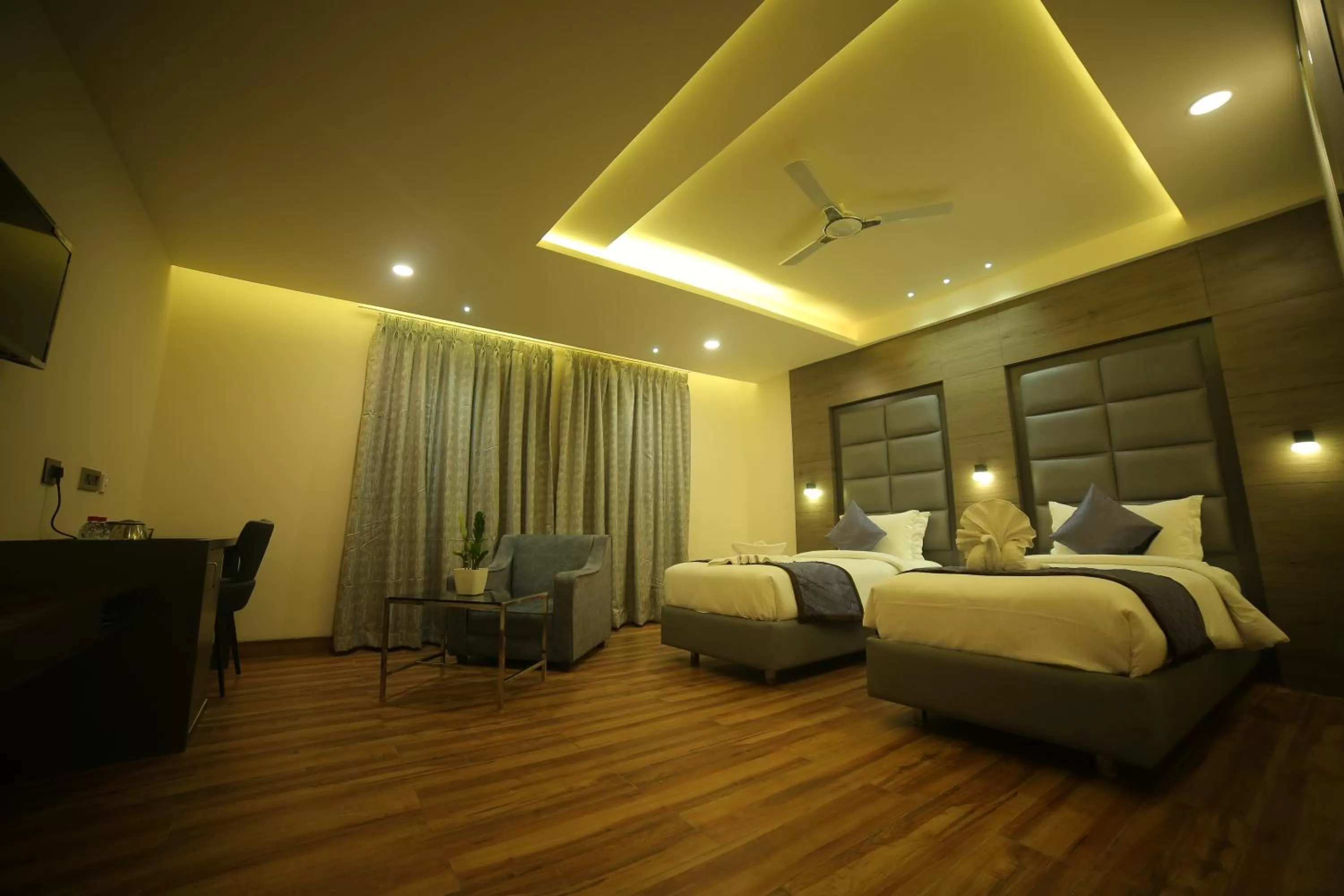 Photo of the whole room, Bed in Sree Fortune Grand, Tadepalli