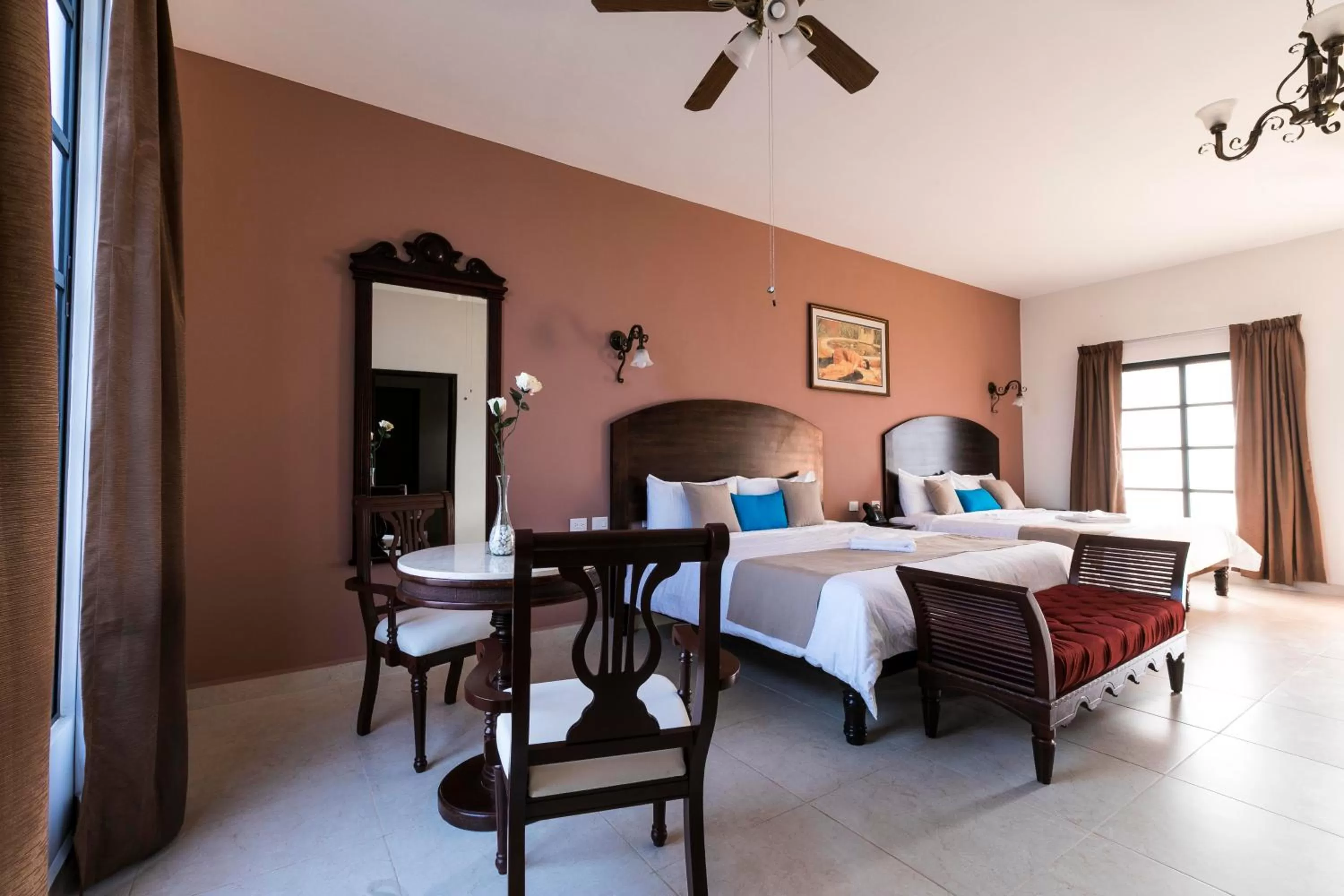 Photo of the whole room, Bed in Hotel Los Frailes, Valladolid, Yucatán