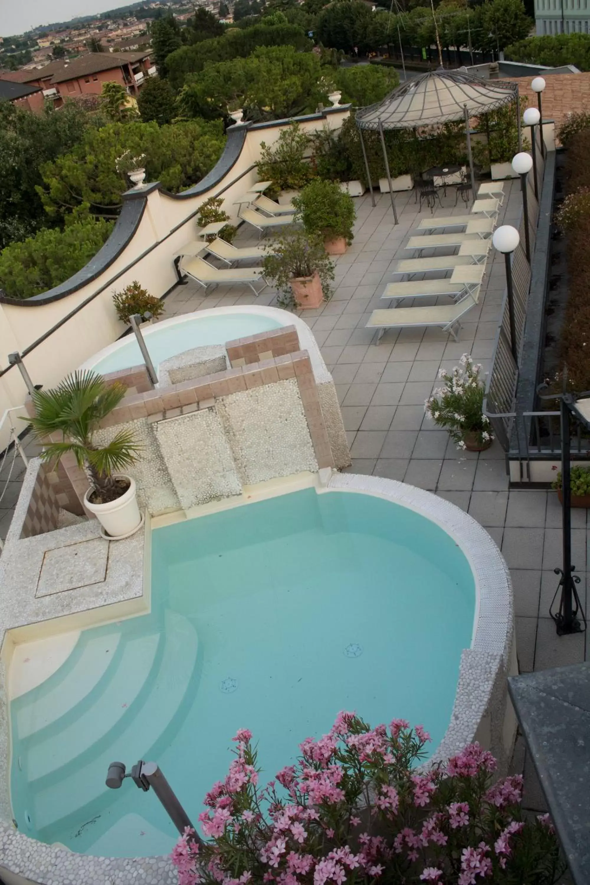 Balcony/Terrace, Pool View in Hotel Enrichetta