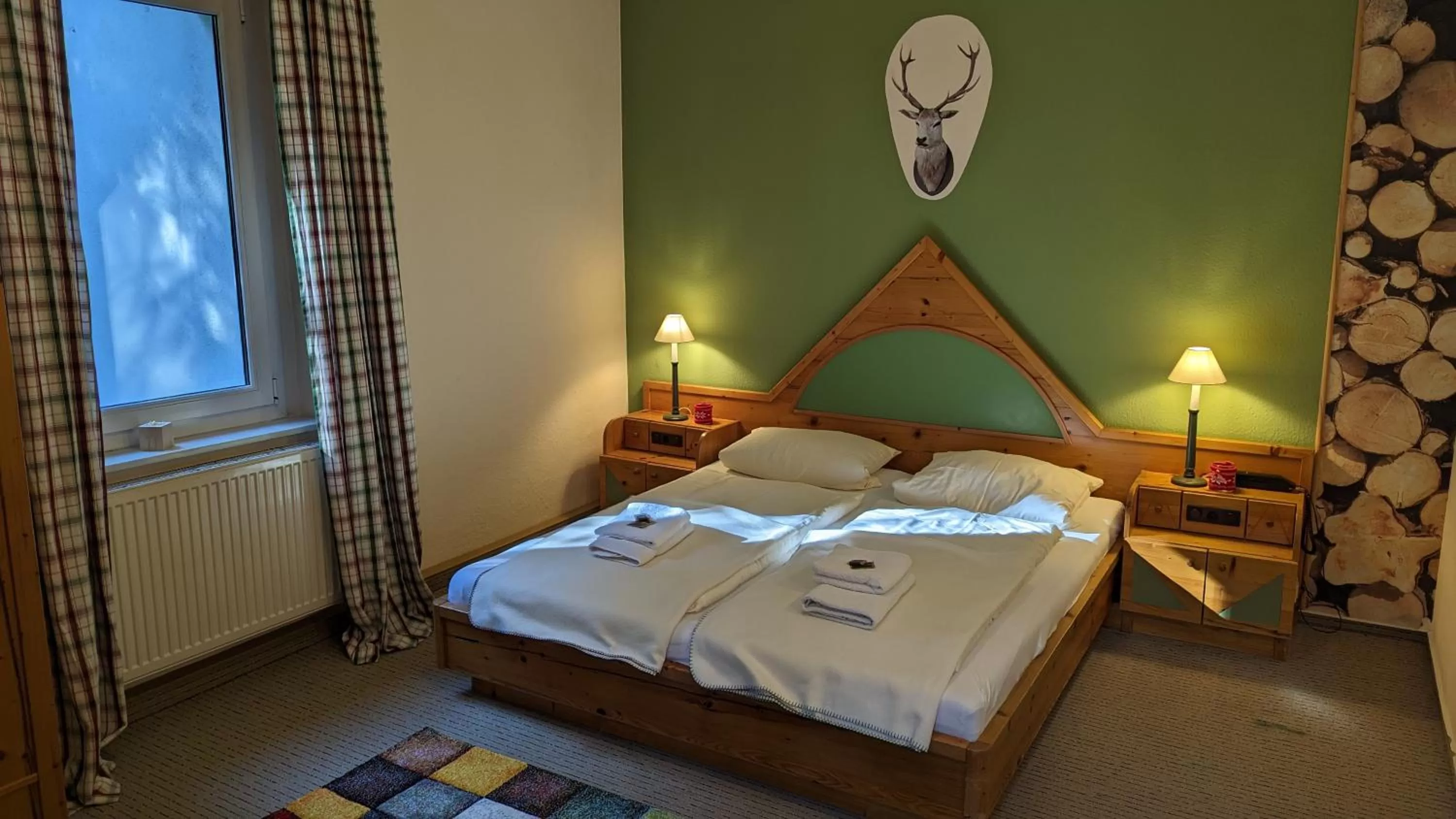 Bed in Naturhotel Forsthaus
