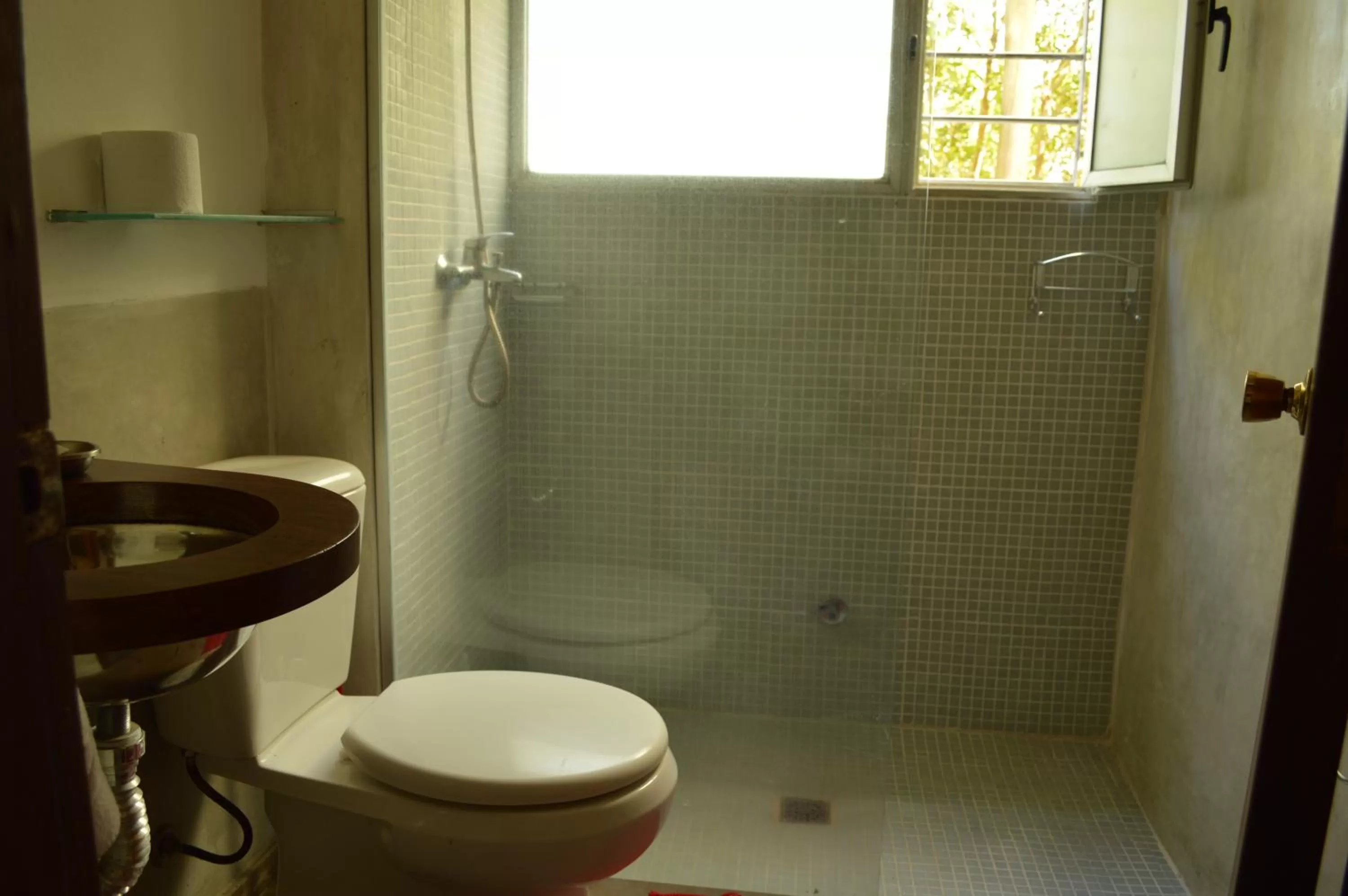 Toilet in Altos de la Serena Apart Hotel