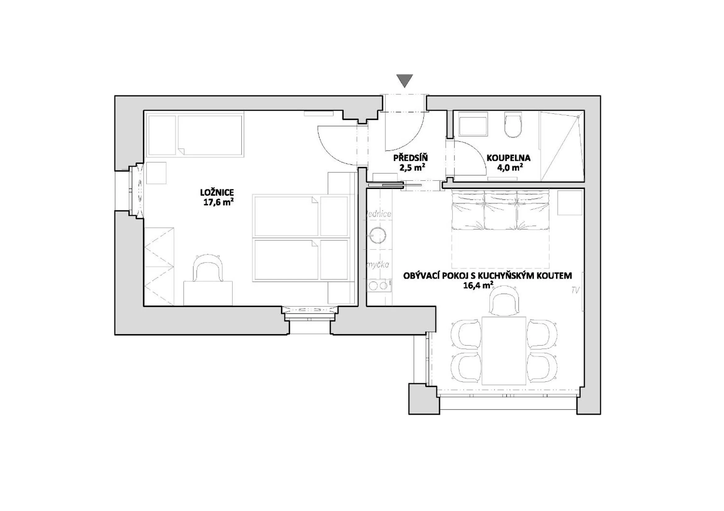 Floor plan in Vila Jáchymov