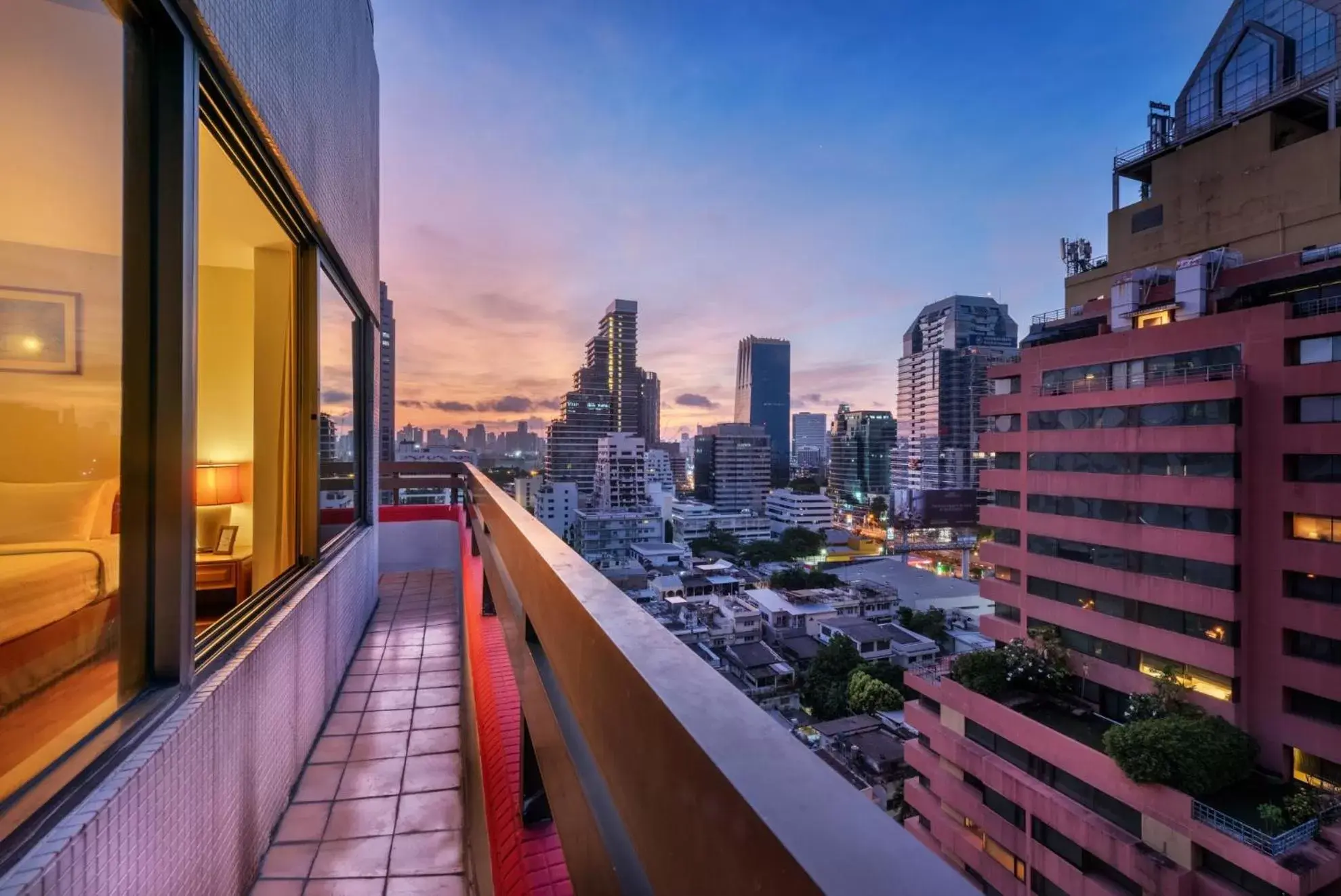 View (from property/room), Balcony/Terrace in Bandara Suites Silom, Bangkok - SHA Extra Plus