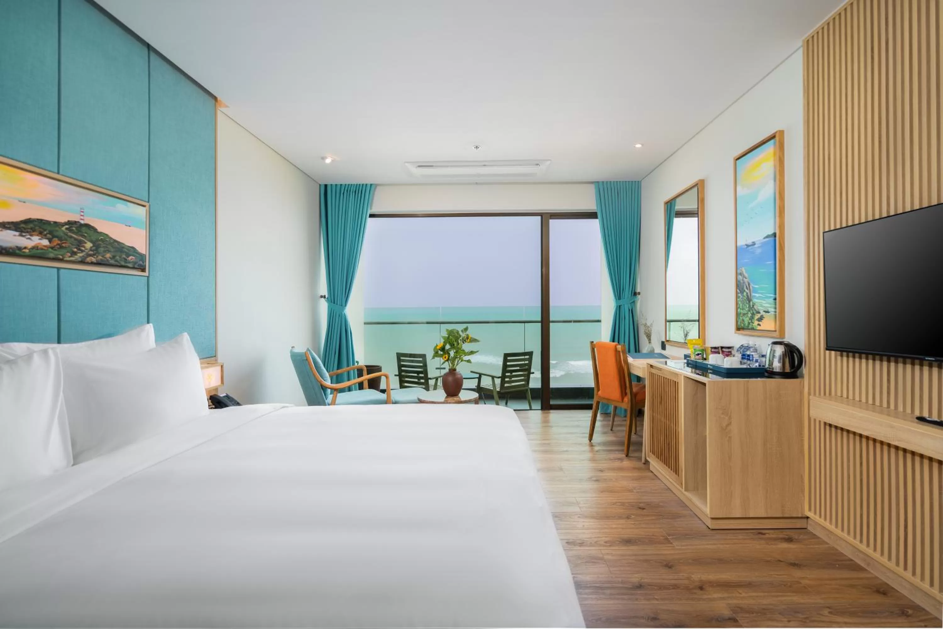 View (from property/room), Bed in Sala Grand Tuy Hoa Hotel